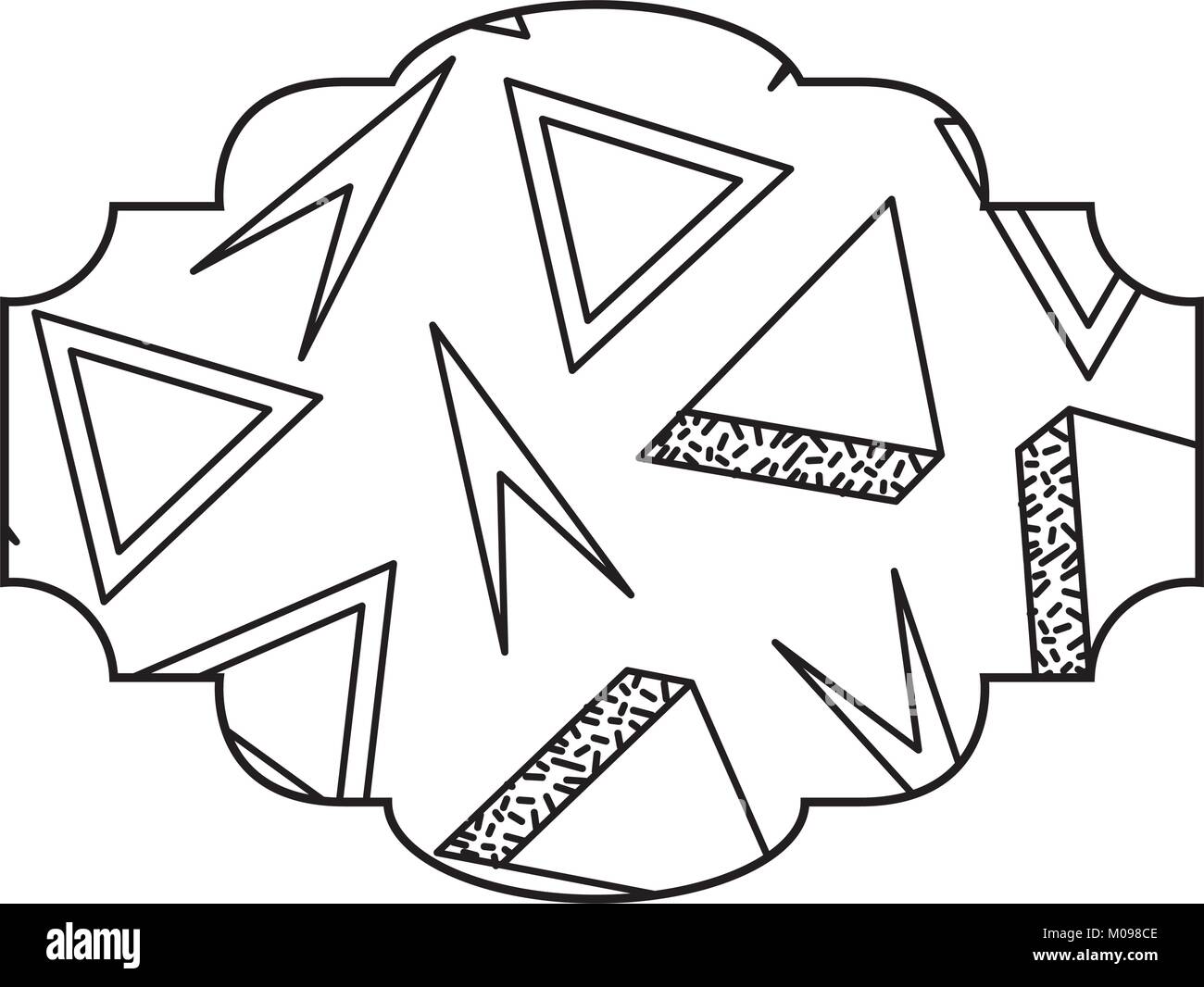 Label Memphis Muster Dekoration Mode Abstract Stock ...