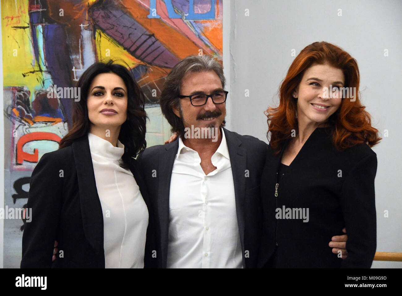 Rom, Italien. 19. Januar 2018. Einweihung des Balletttanzzentrums in Rom, Patin Rossella Brescia, Paola Saluzzi und Special Guest Luciano Cannito Credit: Giuseppe Andidero/Alamy Live News Stockfoto