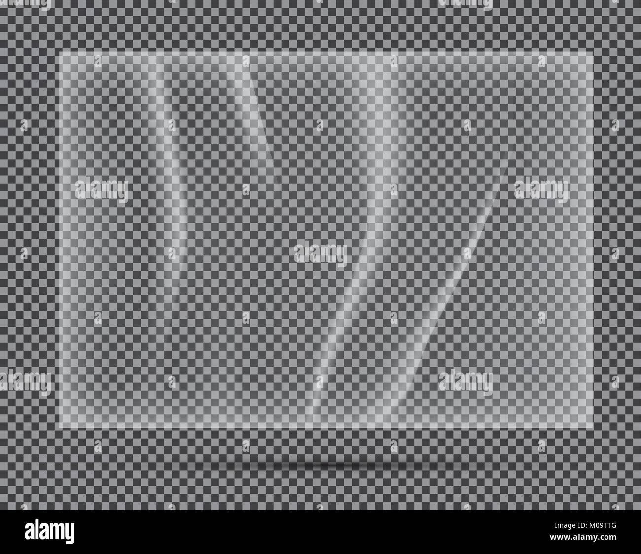 Leichte transparente Polyethylen-Banner. Vektor-Illustration. Stock Vektor