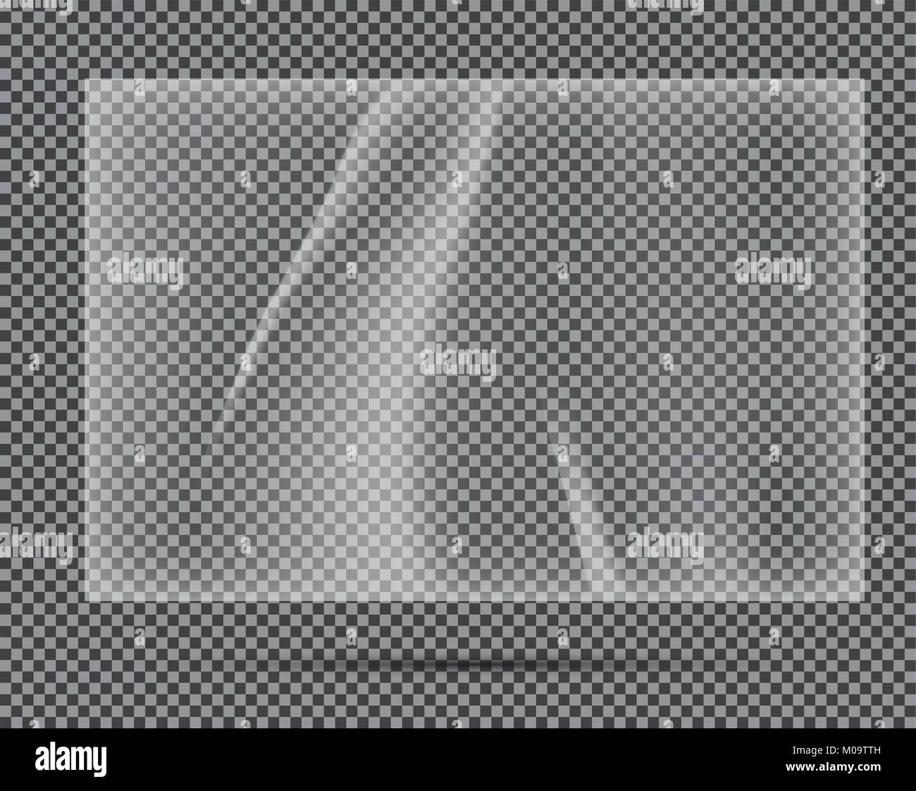 Leichte transparente Polyethylen-Banner. Vektor-Illustration. Stock Vektor