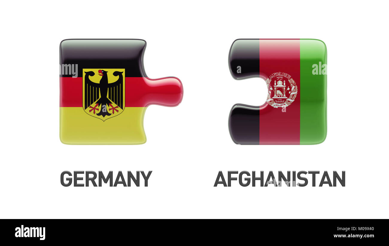 Afghanistan Deutschland hohe Auflösung Puzzle Konzept Stockfoto