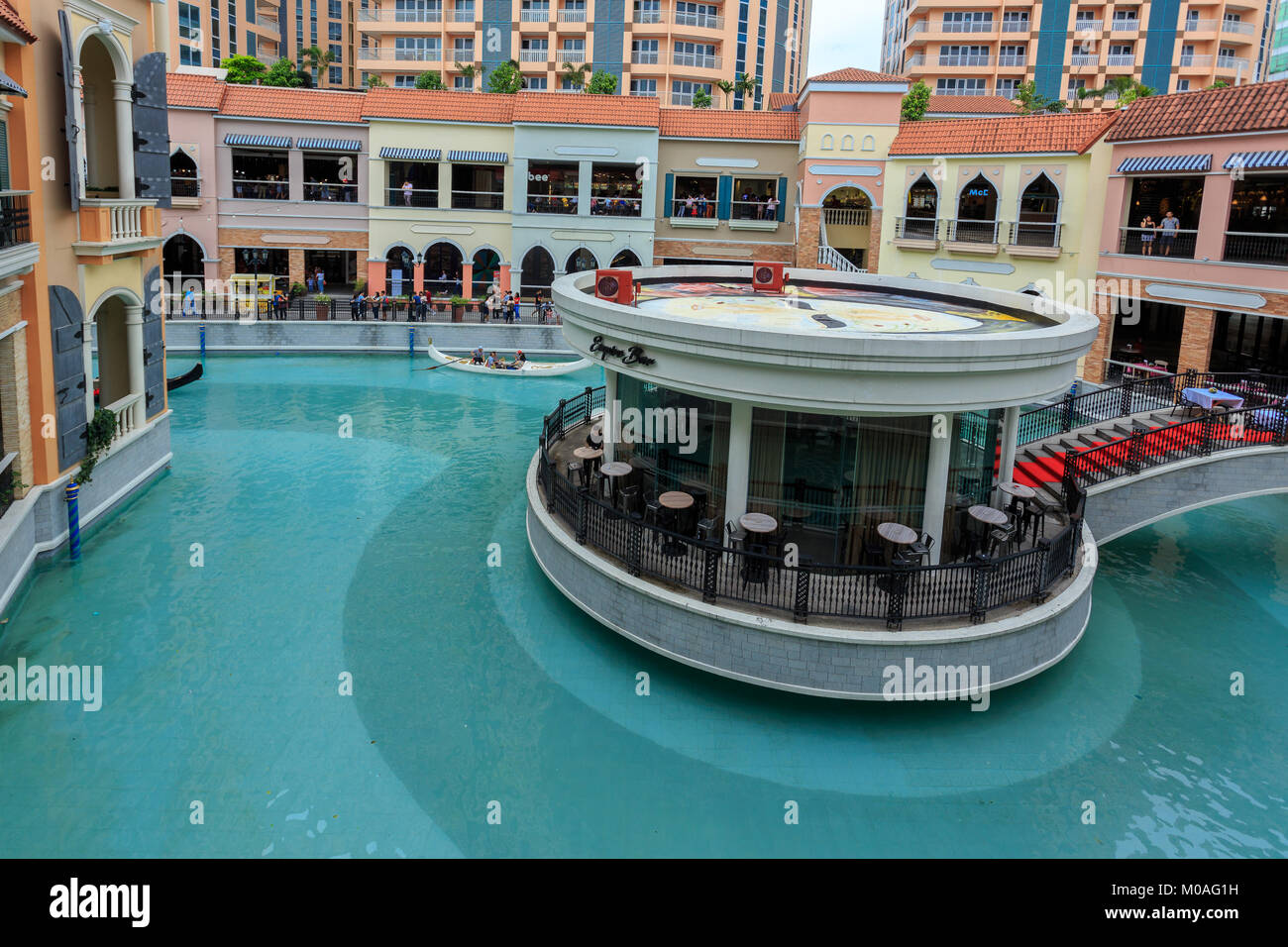 Manila, Philippinen. 17. Januar 2018. Venedig Piazza Grand Canal Mall, Bonifacio Global City, Taguig. Stockfoto