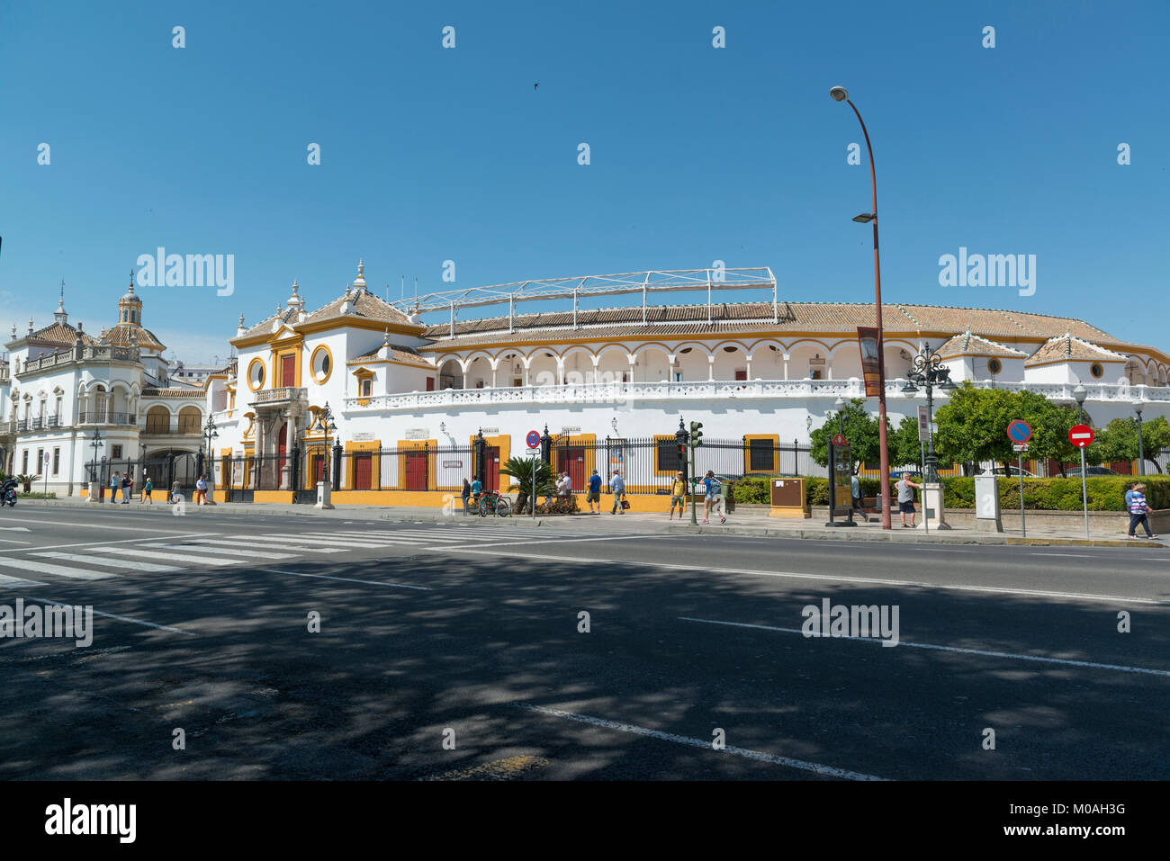 Sevilla, Andalusien, Spanien. Plaza de Toros. Stockfoto