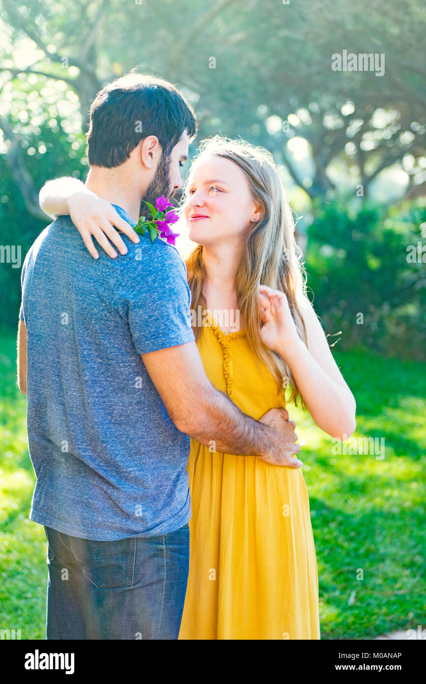 Junges Paar auf einen romantischen Urlaub in Frankreich. Stockfoto