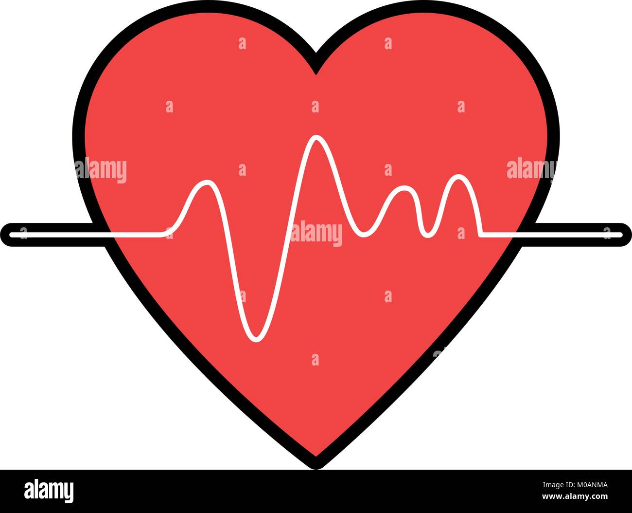 Herzsymbol Cardio isoliert Stock Vektor