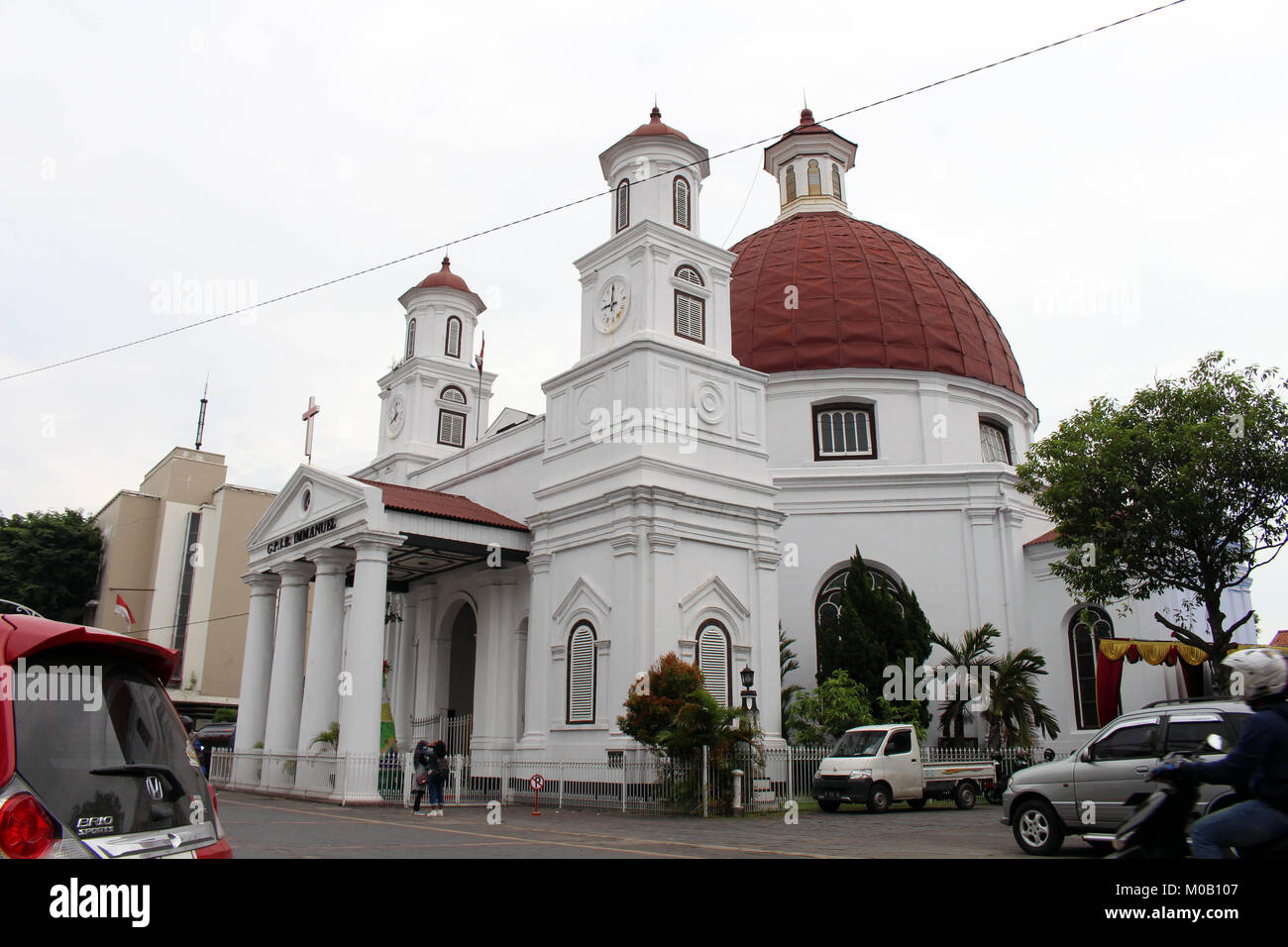 Wohl das Symbol von Kota Lama (Altstadt) von Semarang, Indonesien. "Blenduk" Kirche. Bild wurde im Januar 2018 getroffen. Stockfoto