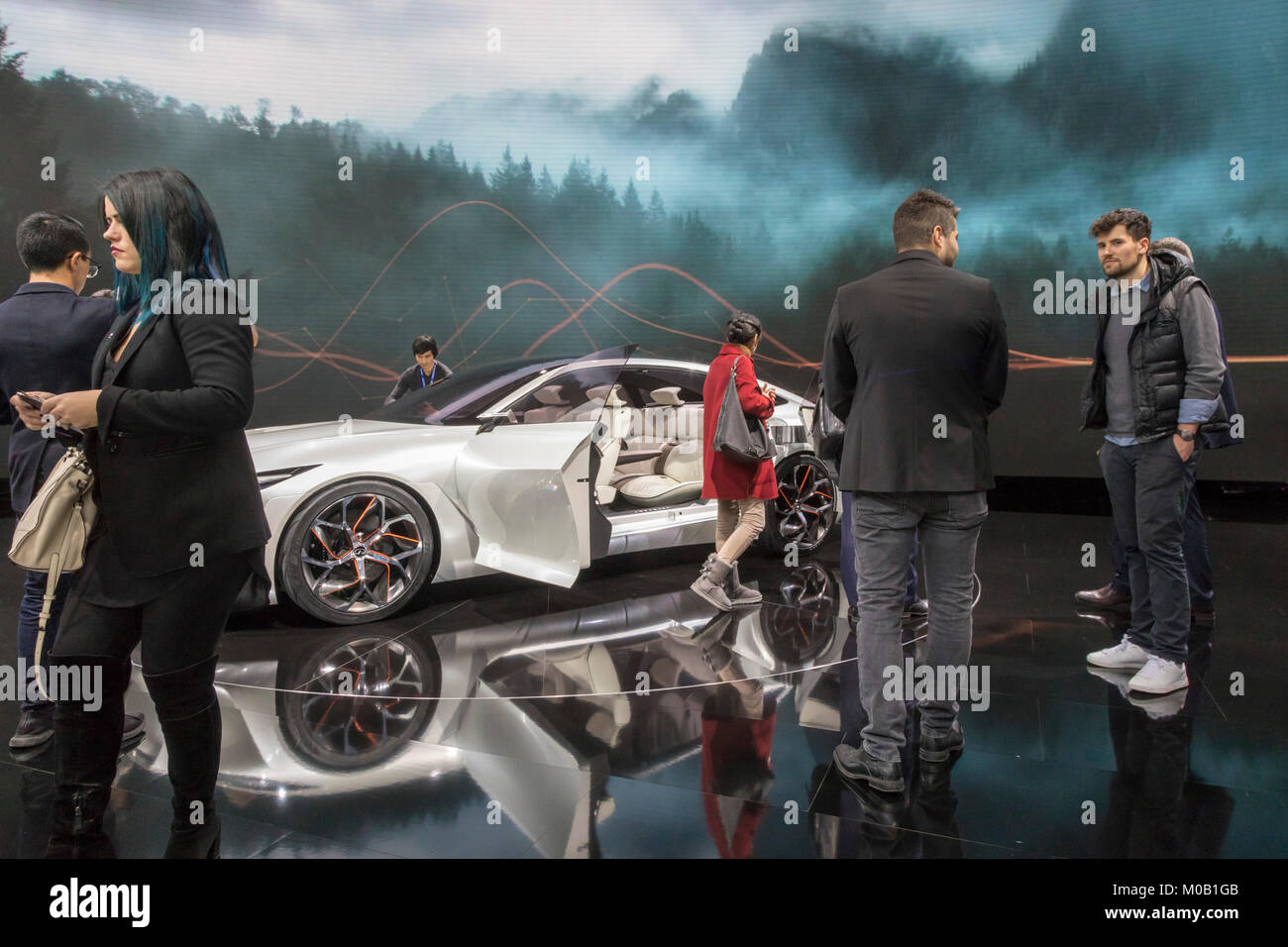 Detroit, Michigan - Das Infiniti Q Inspiration Konzept auf der North American International Auto Show. Stockfoto