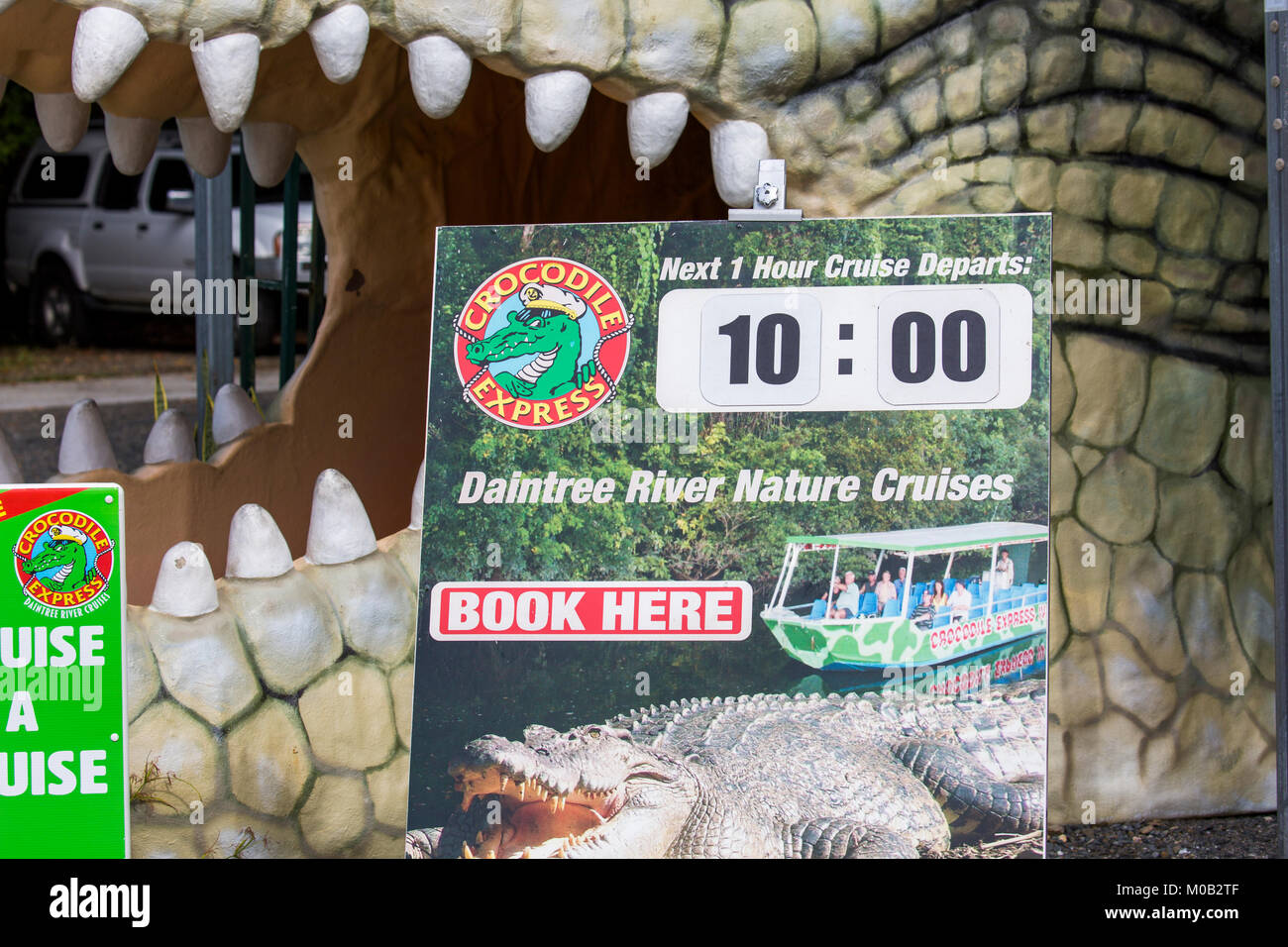 Daintree River Nature Cruises nächste Reise 1000 auf dem Krokodil Express am, Daintre Nationalpark, Far North Queensland, Australien Stockfoto
