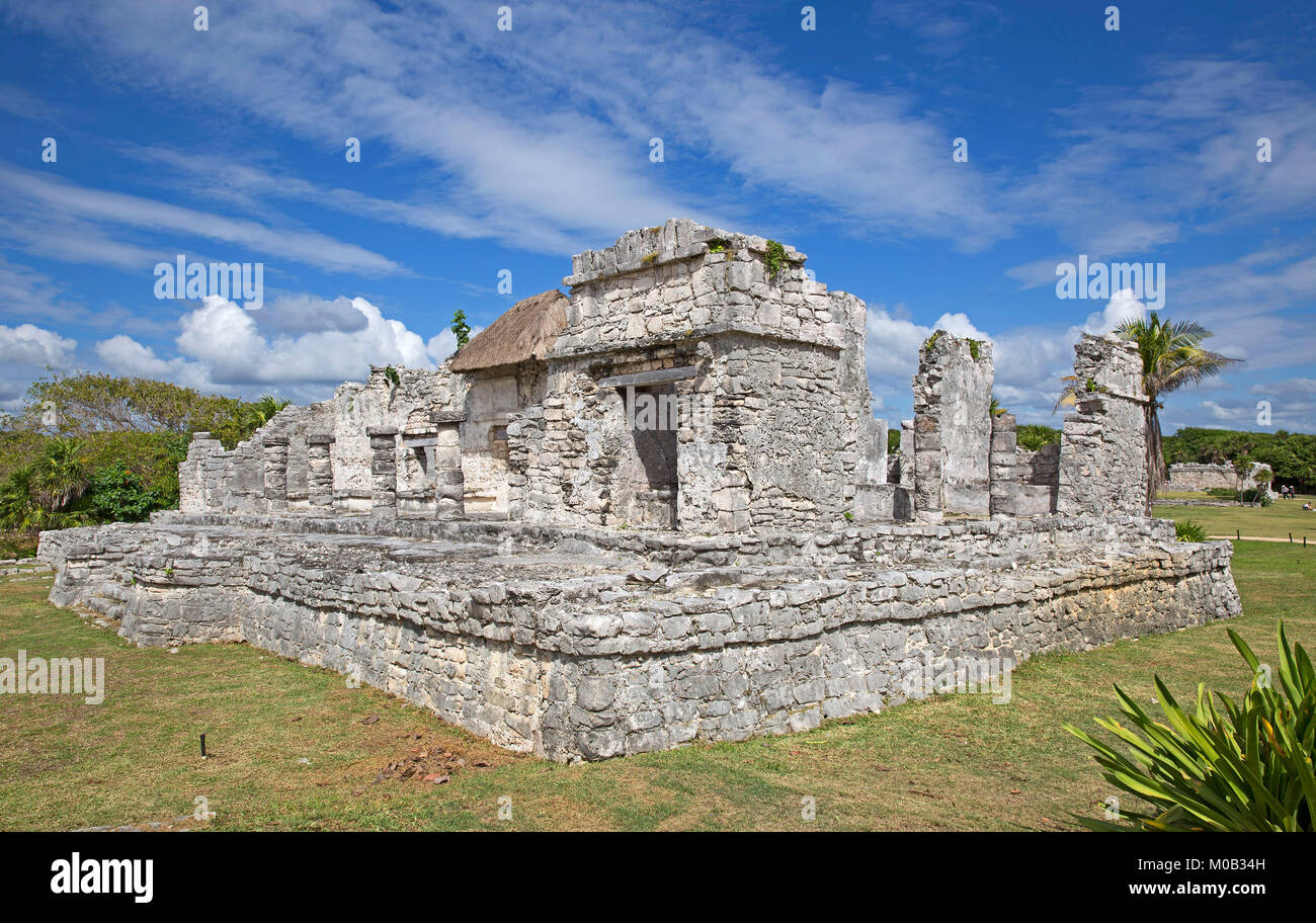 Die Ruinen der antiken Stadt Tulum in Mexiko Stockfoto