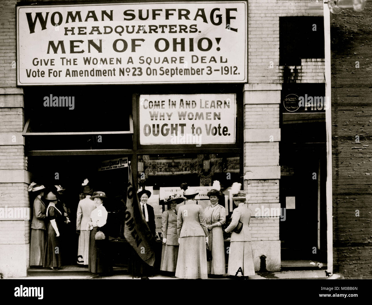 Woman Suffrage Sitz im oberen Euclid Avenue, Cleveland--A Stockfoto