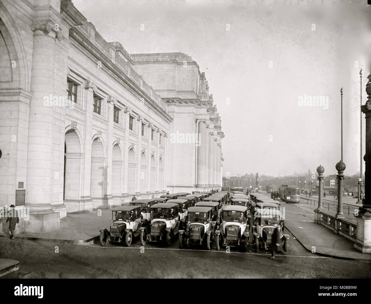 Black And White Taxi Co. Stockfoto