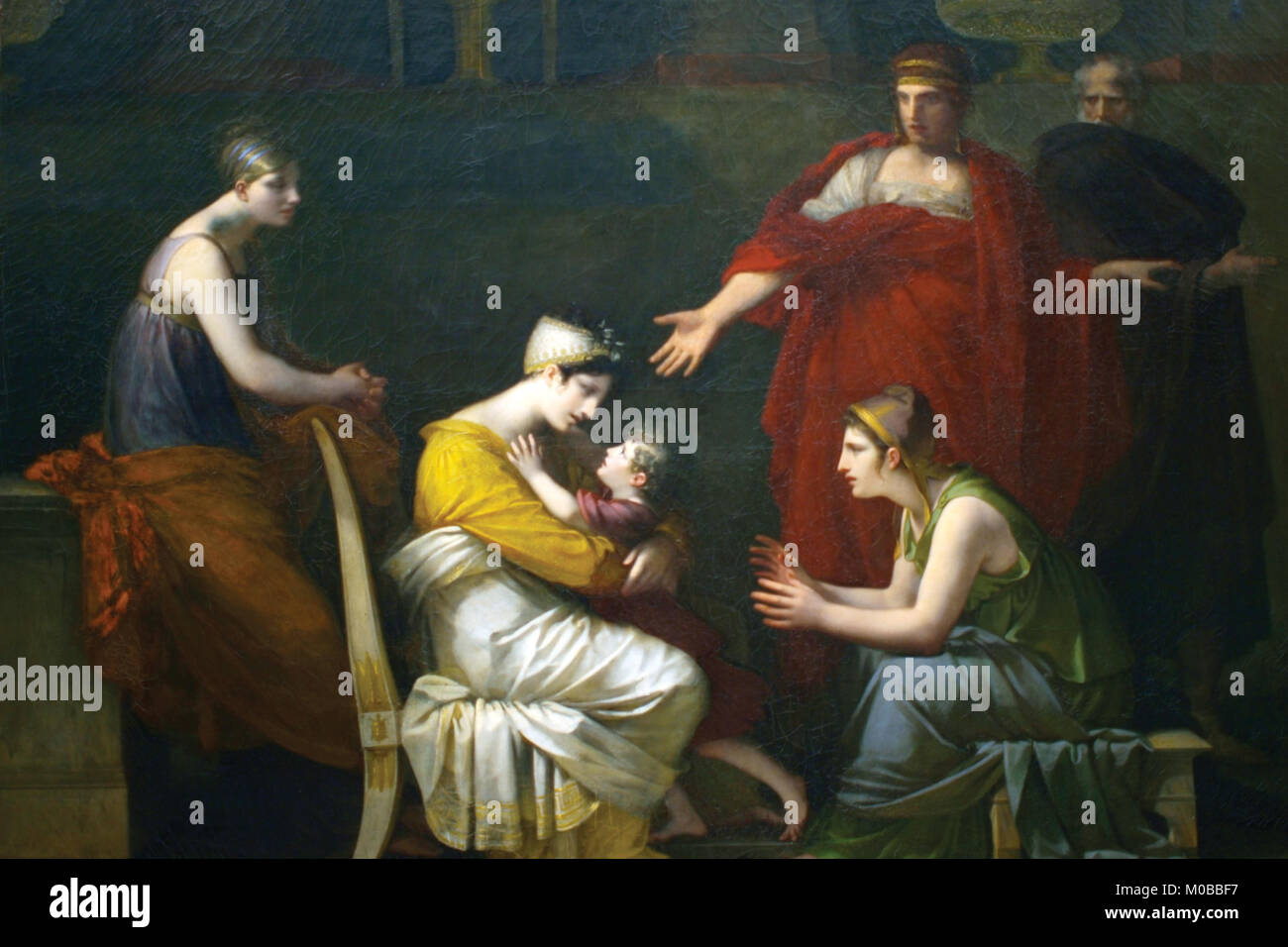 Trojanerinnen zünden ihre Flotte an Stockfoto