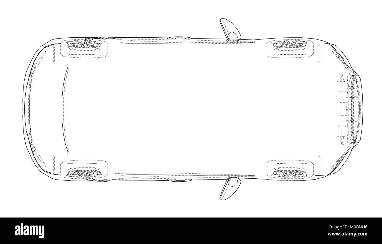 Auto Umrisse zeichnen. Vektor Stock-Vektorgrafik - Alamy