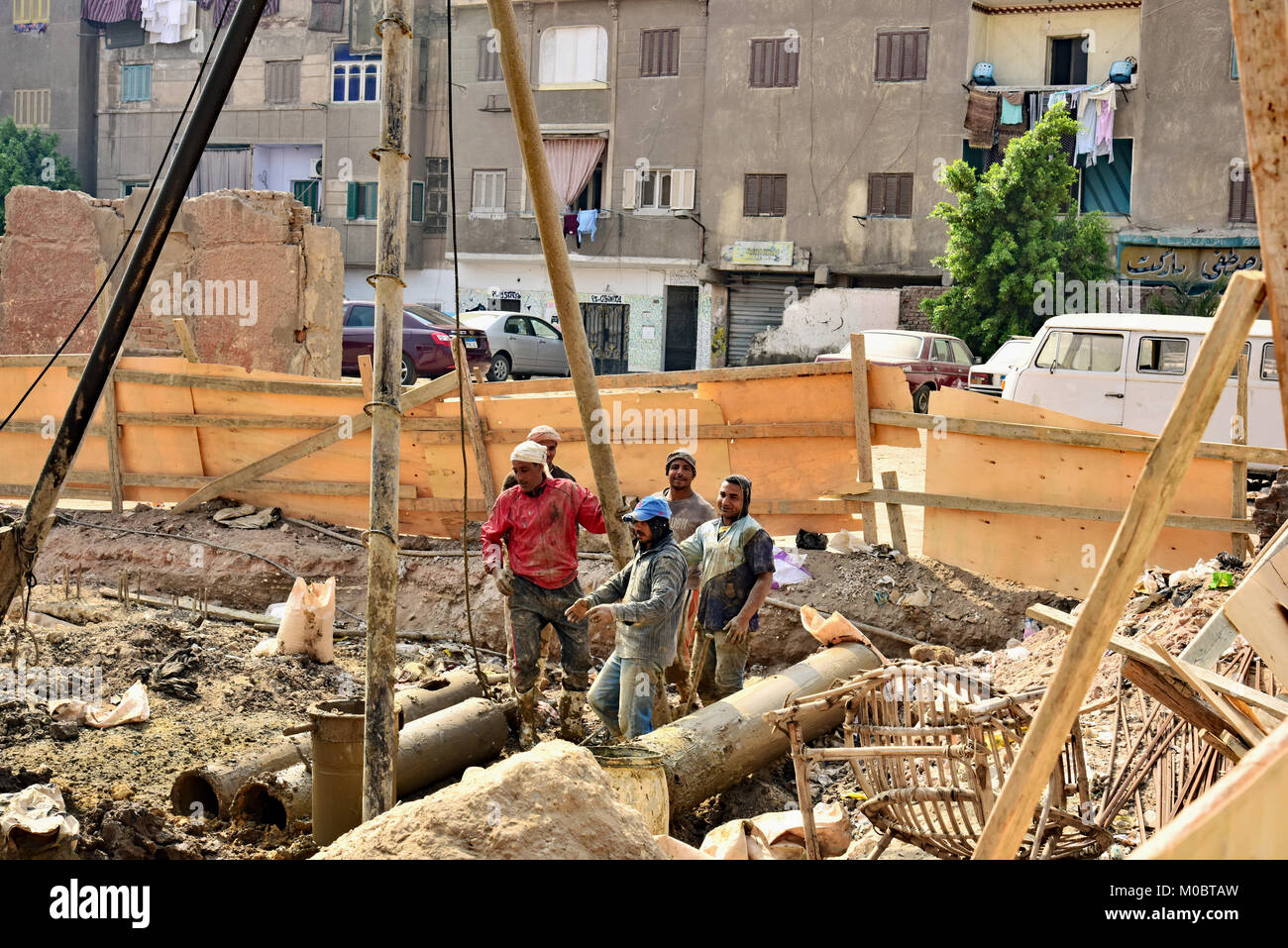 Das tägliche Leben in der Nähe von Gizeh Kairo, Ägypten. Stockfoto
