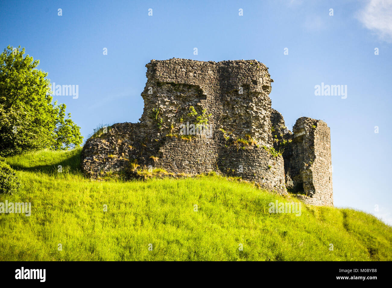 Llandovery Burgruinen, Llandovery, South Wales Stockfoto