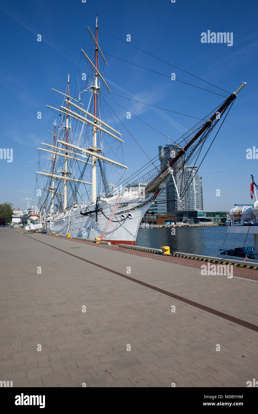 Dar Pomorza (Geschenk von Pommern) Polnisch-manipulierten Segelschiff von 1909 in Gdynia, Polen Stockfoto