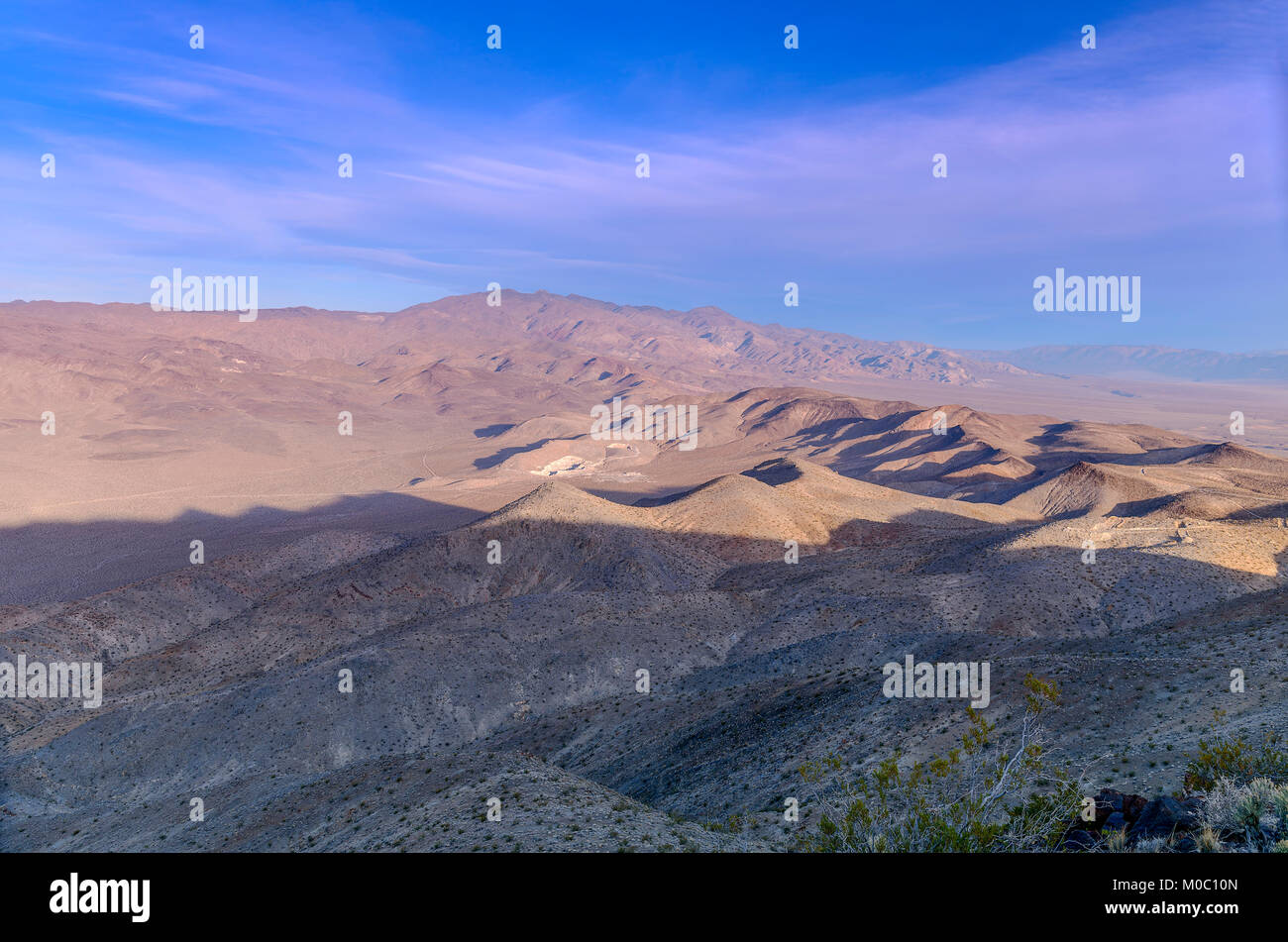 Morgen in der Mojave-wüste Stockfoto