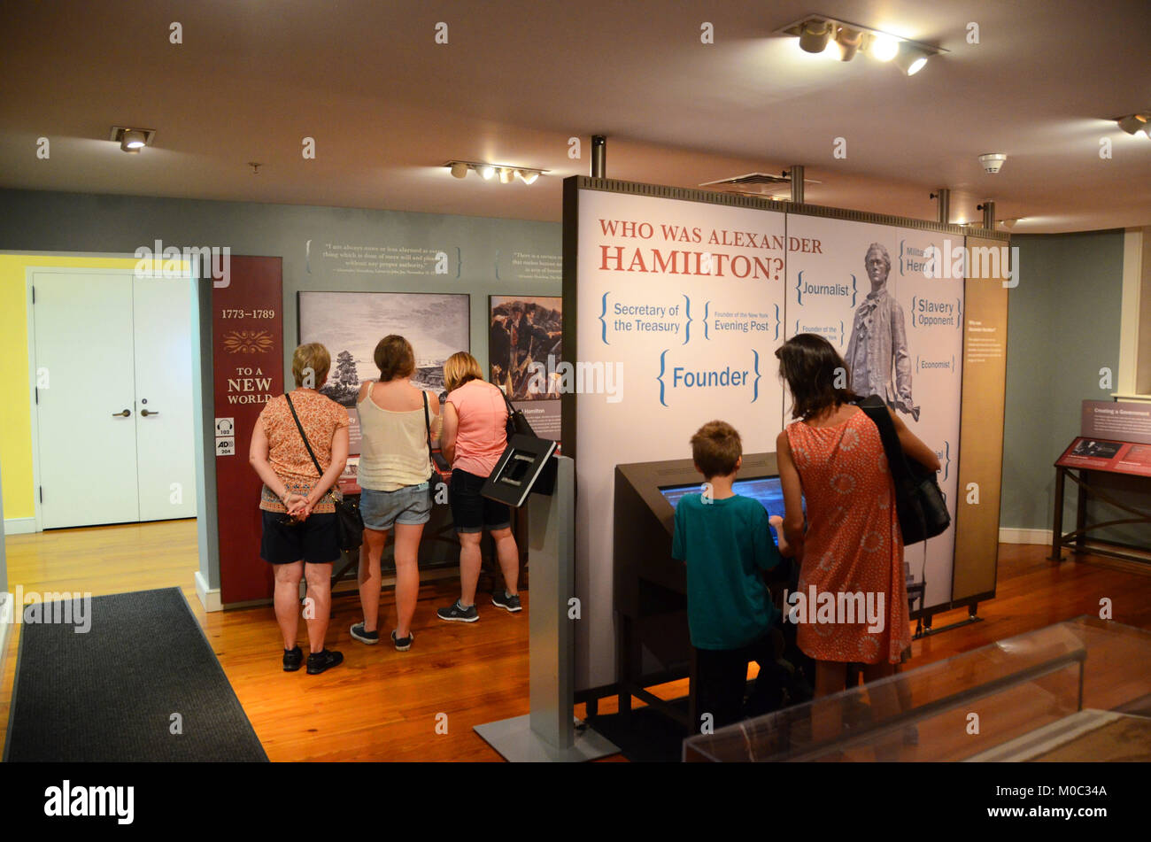 Historische Orte mit der Geschichte von Alexander Hamilton im Leben und im Tod; Hamilton grange National Memorial Manhattan New York Stockfoto