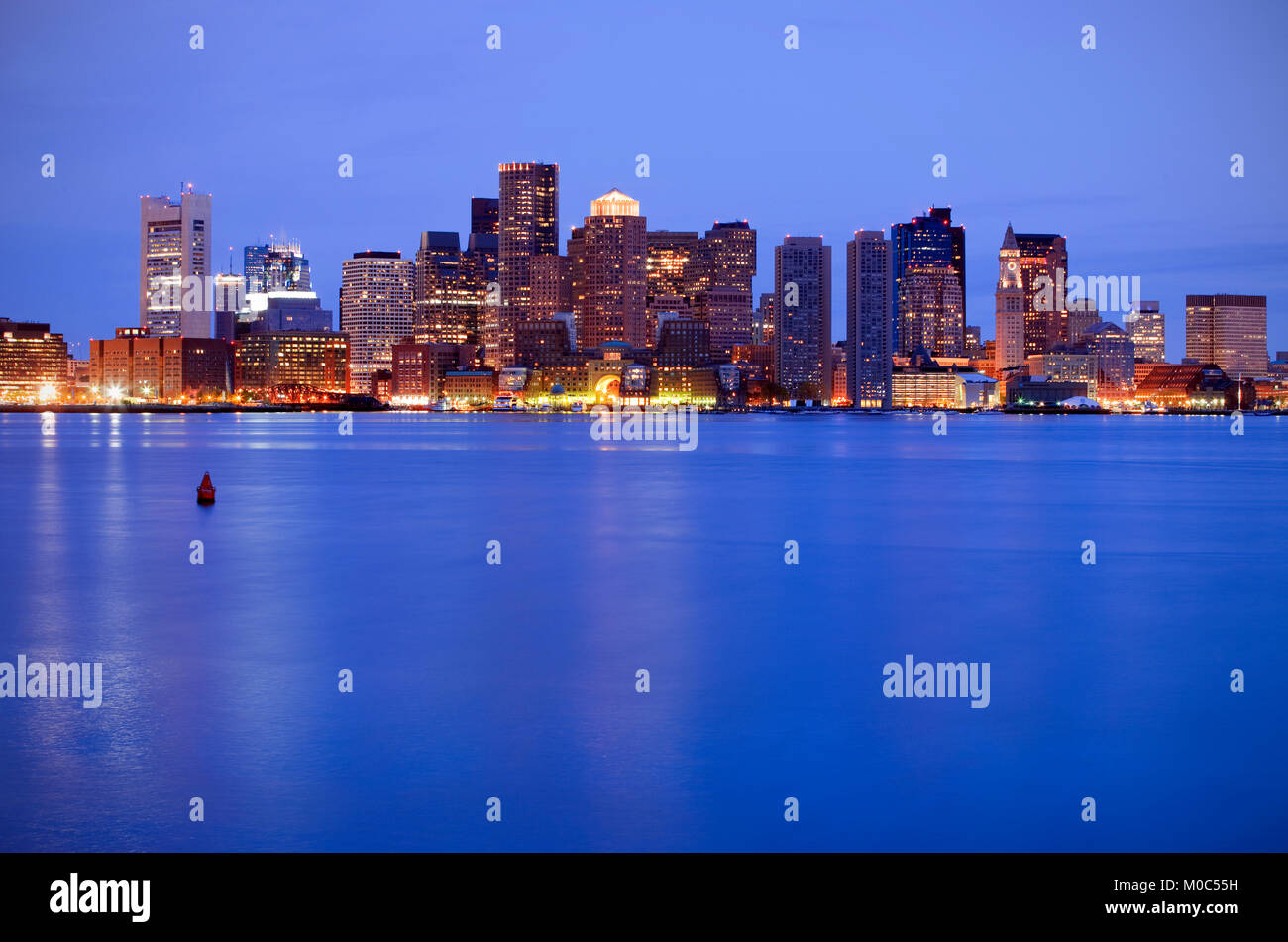 Boston Skyline gesehen über den Charles River, Massachusetts, USA Stockfoto