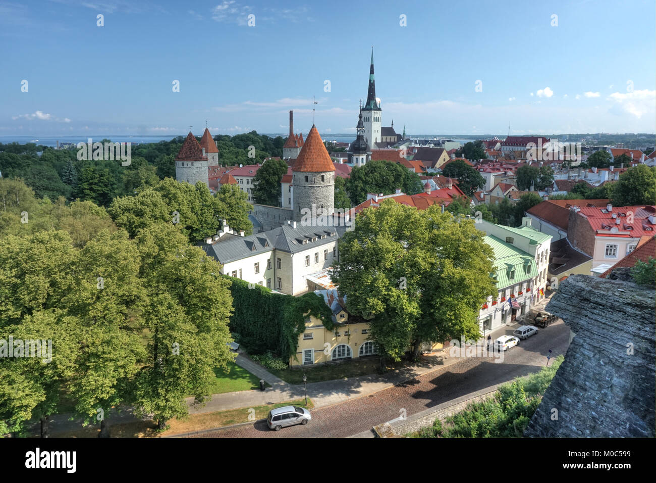 Übersicht von Tallin, Estland Stockfoto