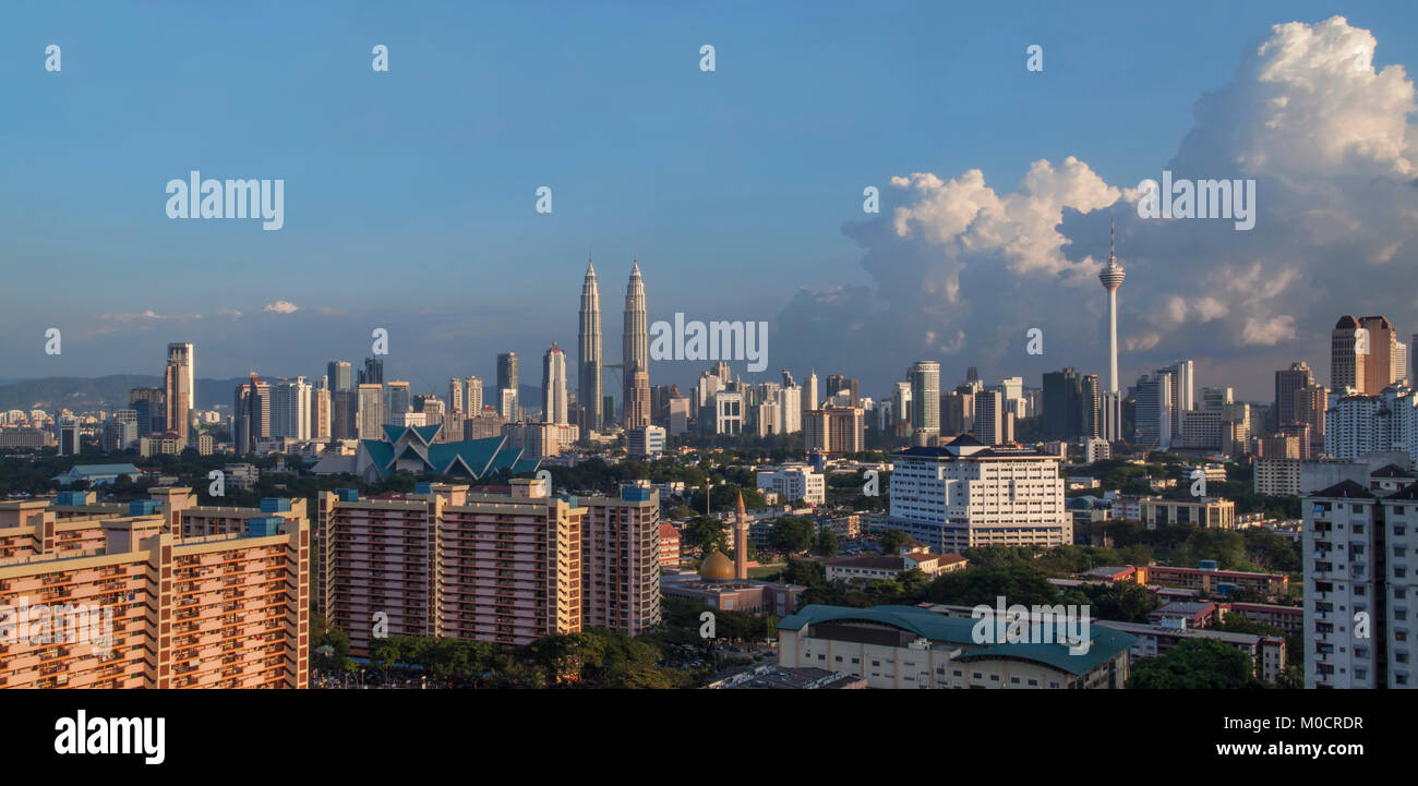 Panorama der Stadt Kuala Lumpur Stockfoto