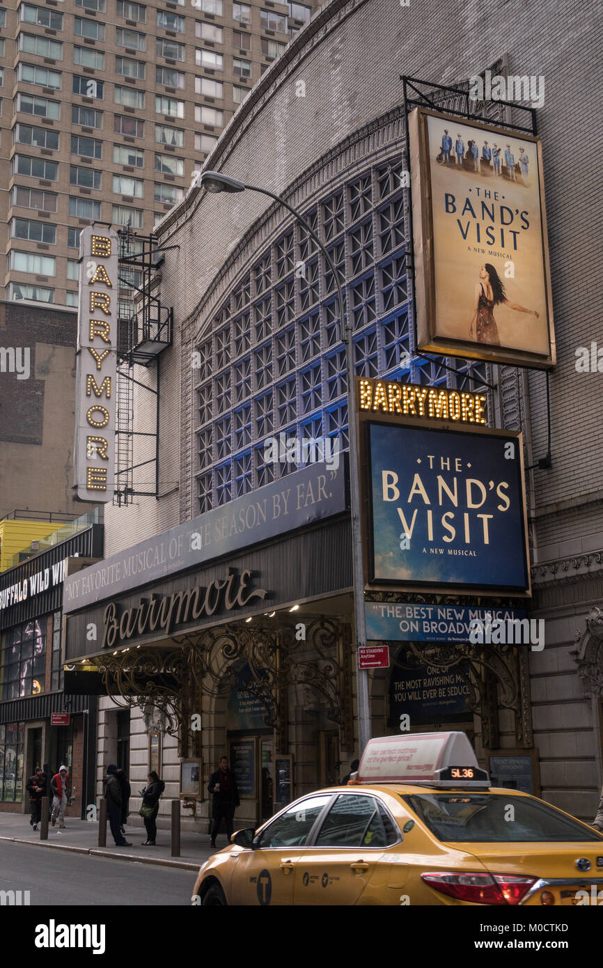Ethel Barrymore Theater Festzelt in Times Square, New York Stockfoto