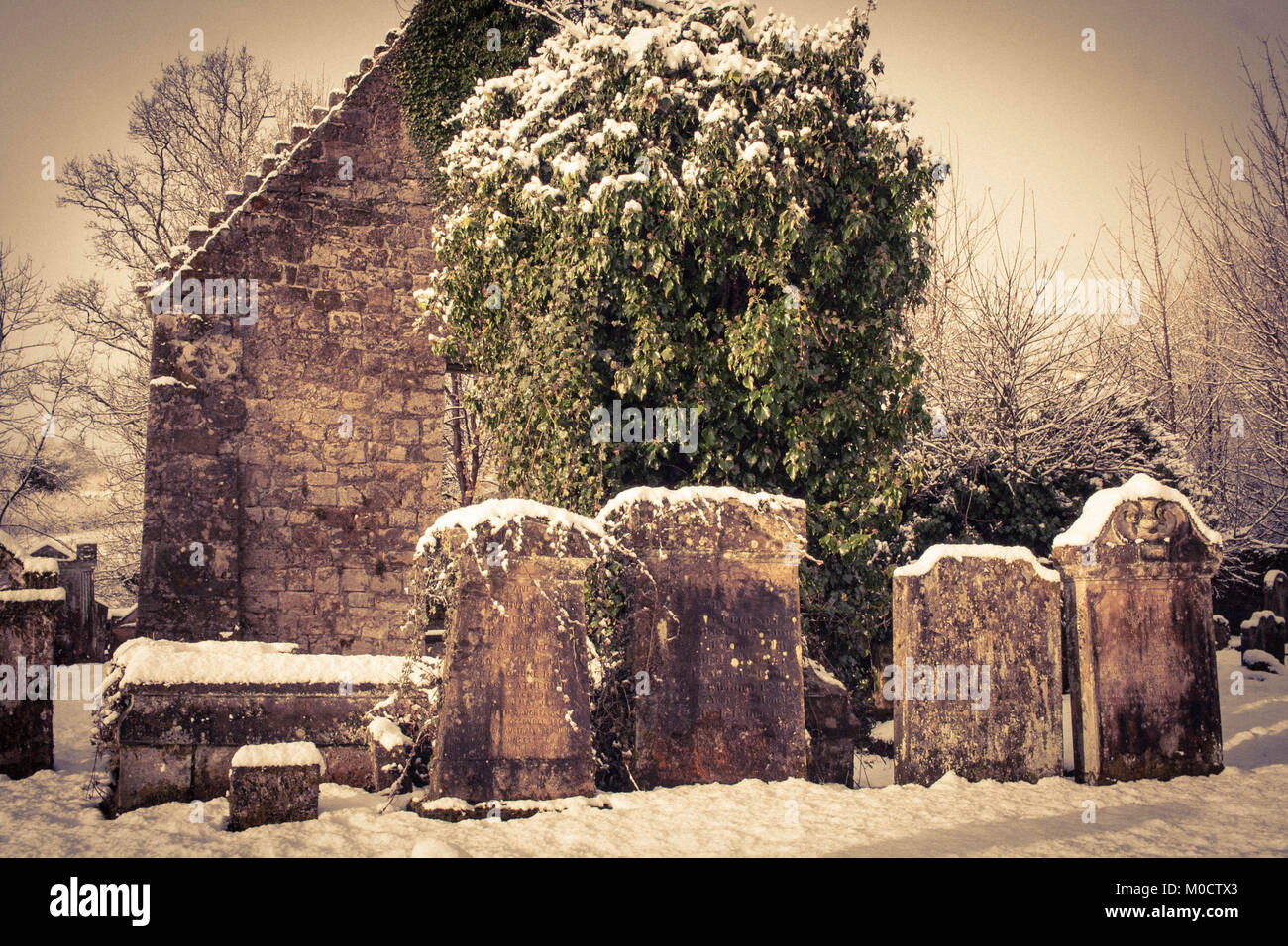 St Machan's Kirche, Clachan der Campsie, Campsie Pfarrei, Nr Glasgow, Schottland Stockfoto