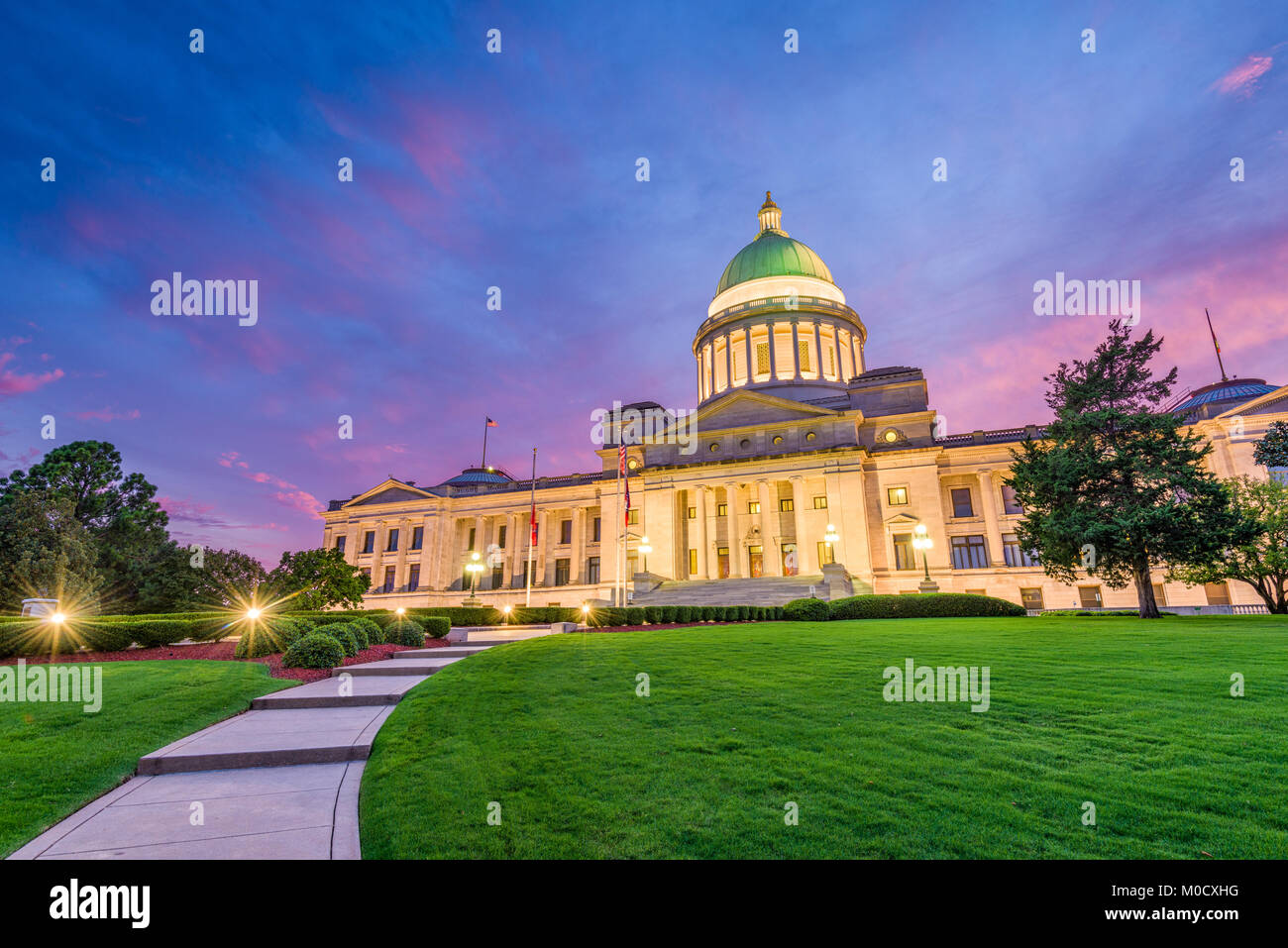 Little Rock, Arkansas, USA am State Capitol. Stockfoto