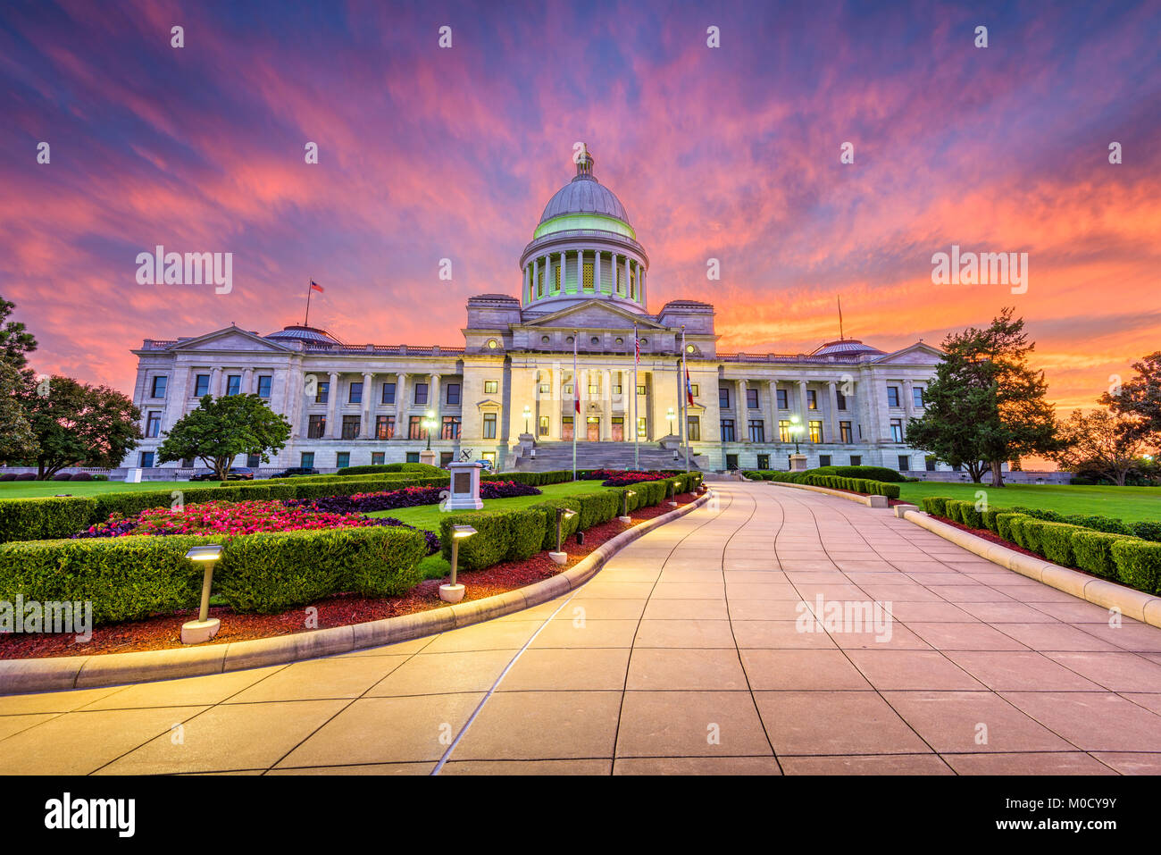 Little Rock, Arkansas, USA am State Capitol. Stockfoto