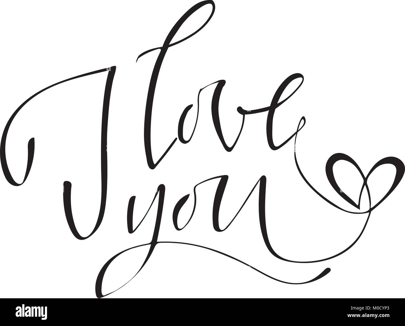 Ich Liebe Dich 1000 Mal Geschrieben Ich liebe Dich. Ich liebe Sie. Valentines Tag Kalligraphie Karte. Hand