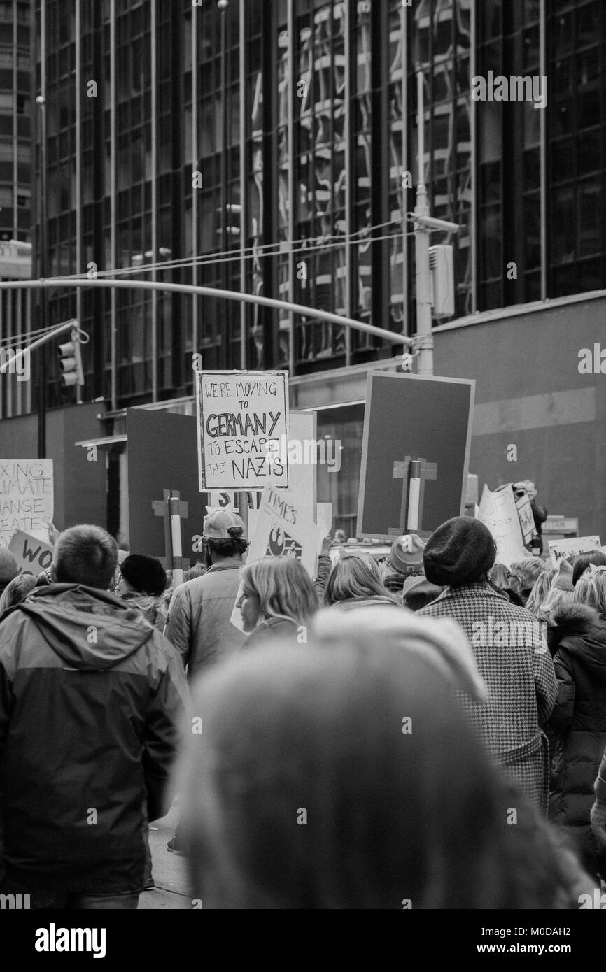 März 2018 von Frauen in New York Stockfoto