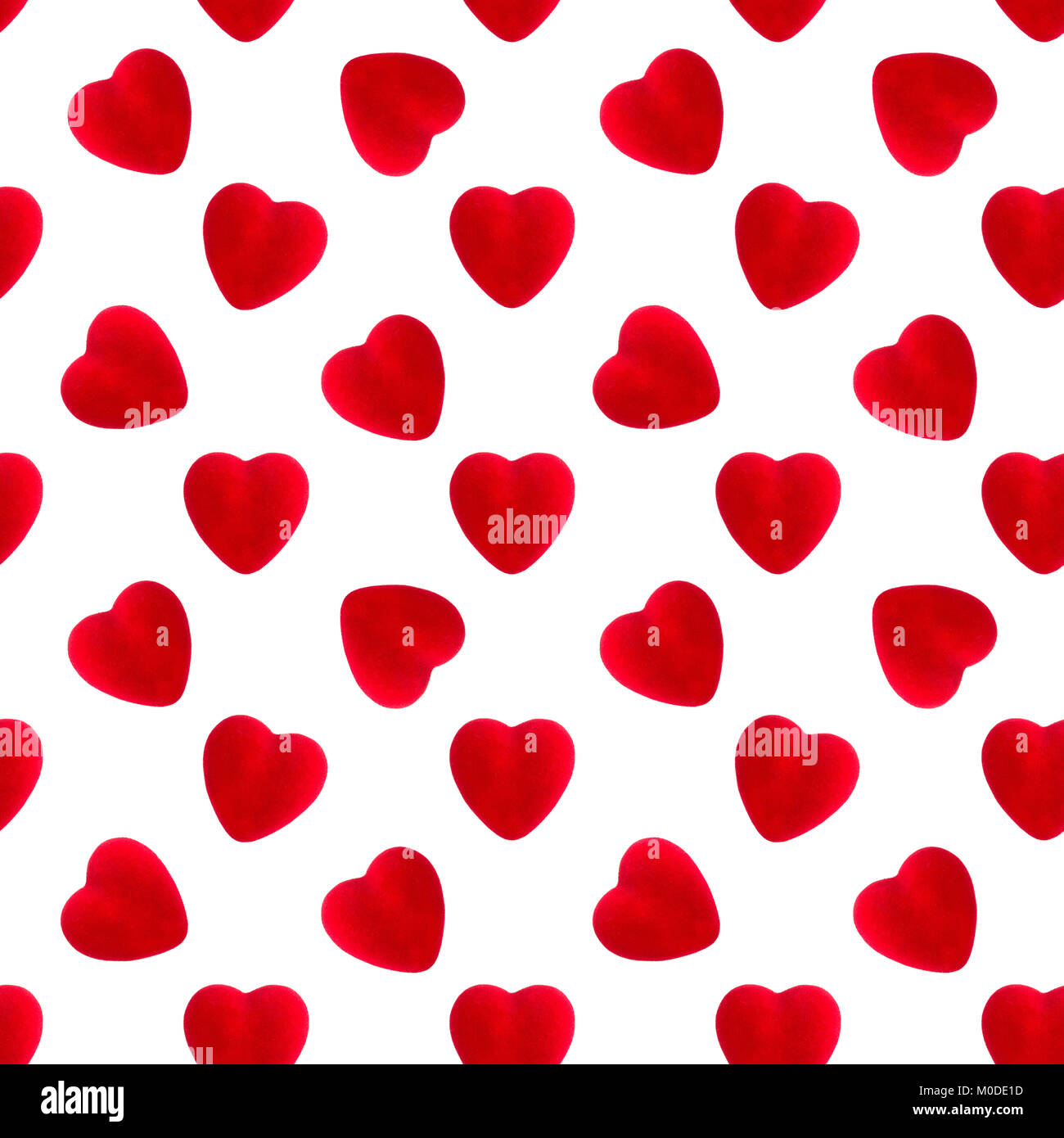 Velvet Herz nahtlose Muster, Valentines Tag Hintergrund Stockfoto