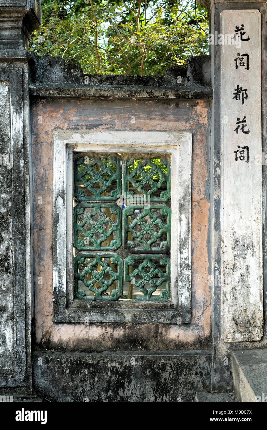 Detail der Dinh Tien Hoang Tempel, Hoa Lu alte Hauptstadt, North Vietnam Stockfoto