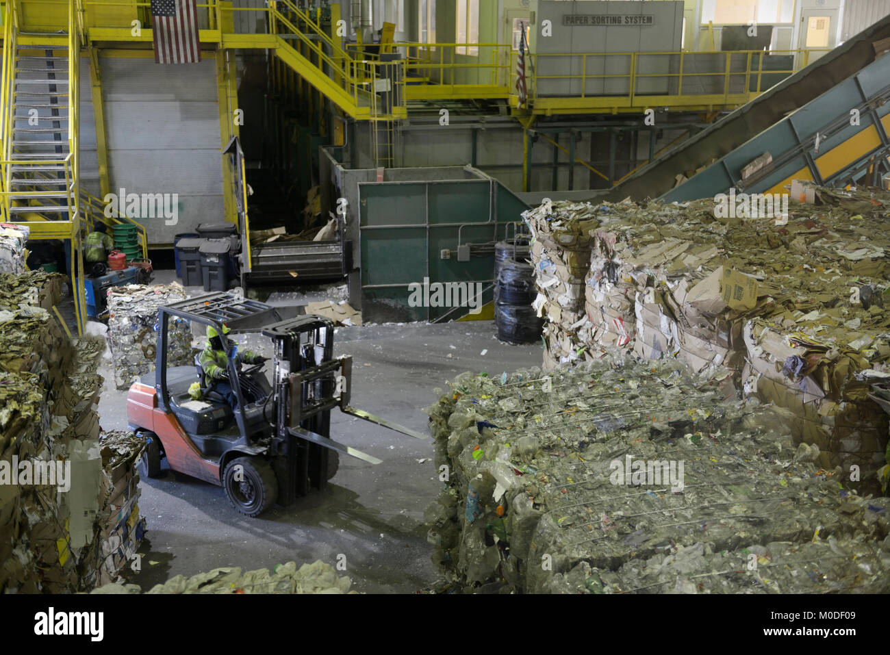 Recycling Zwischenlager, Rockland County, NY Stockfoto