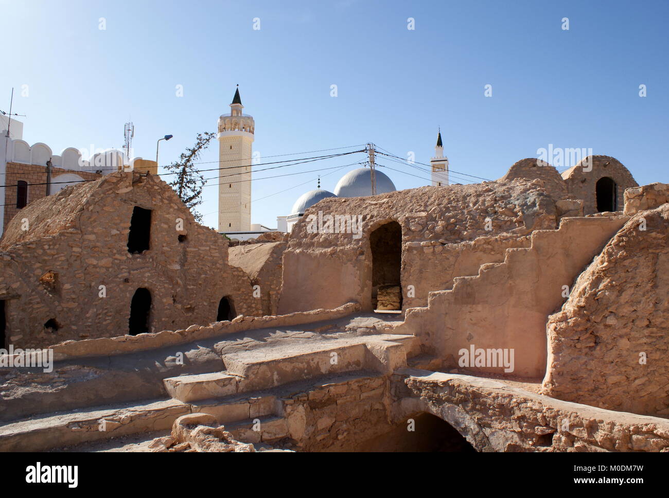 Ksar Hadada, alte befestigte Getreidespeicher, Tataouine, Tunesien Stockfoto