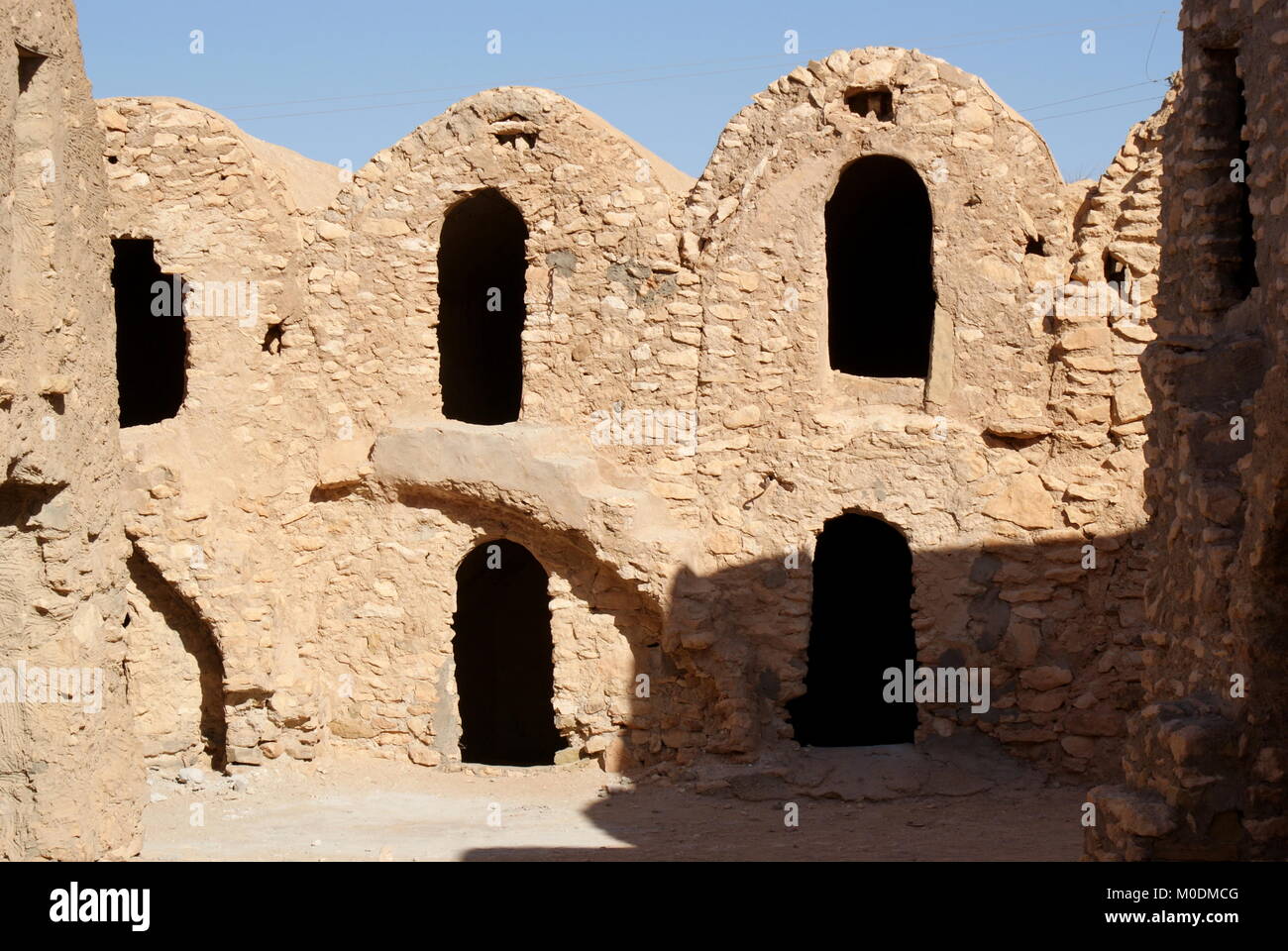 Ksar Hadada, alte befestigte Getreidespeicher, Tataouine, Tunesien Stockfoto