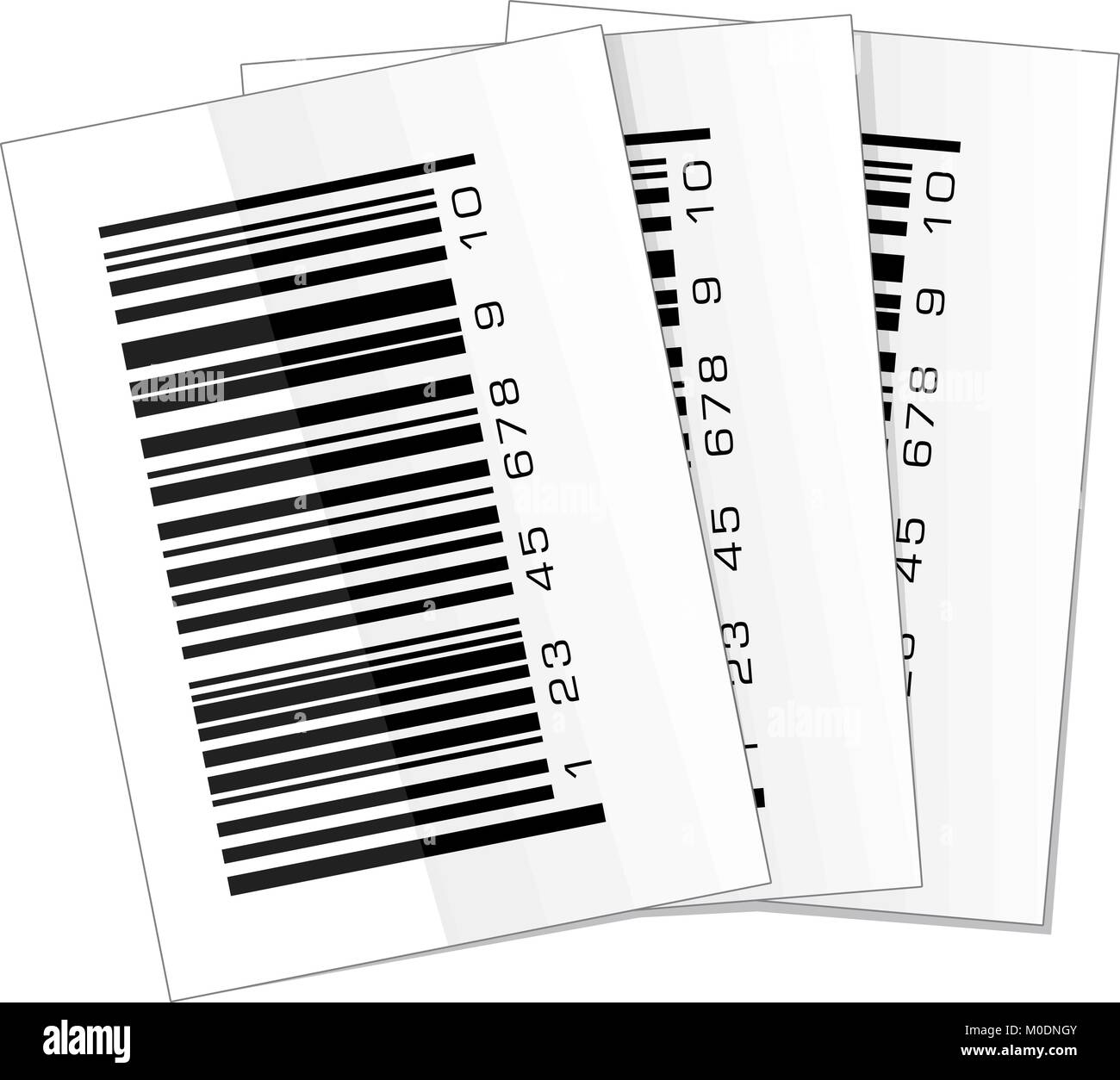Satz von drei Barcode Etiketten Stock Vektor