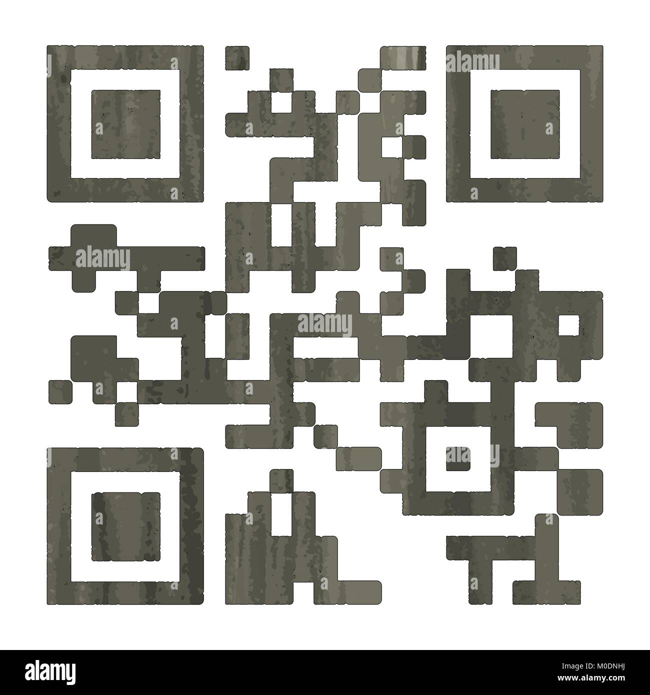 Qr Code 2d Code Barcode, QR-Code, 2D-Barcode in Aquarell Stil. Vector Illustration ...