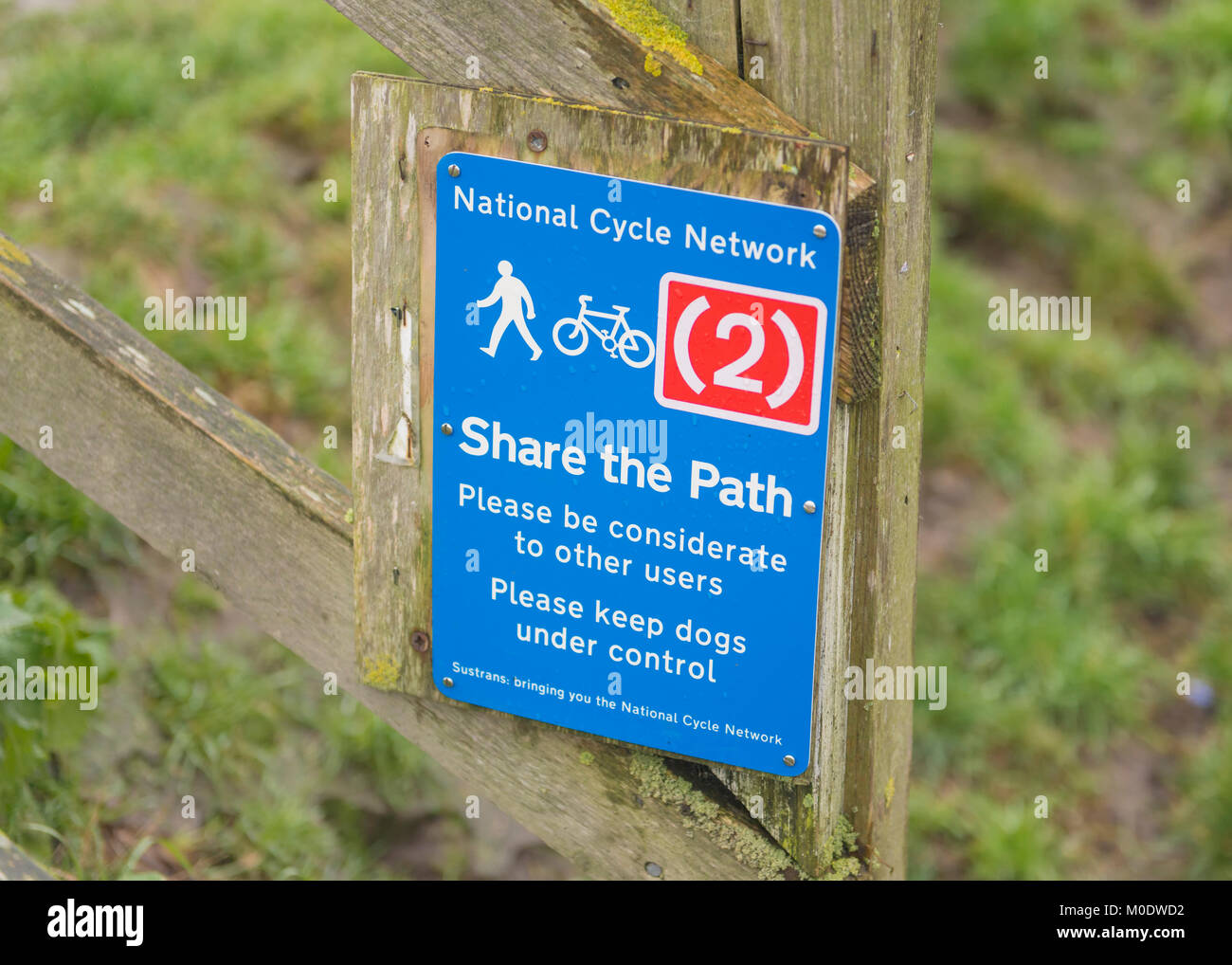 National Cycle Network Zeichen Stockfoto