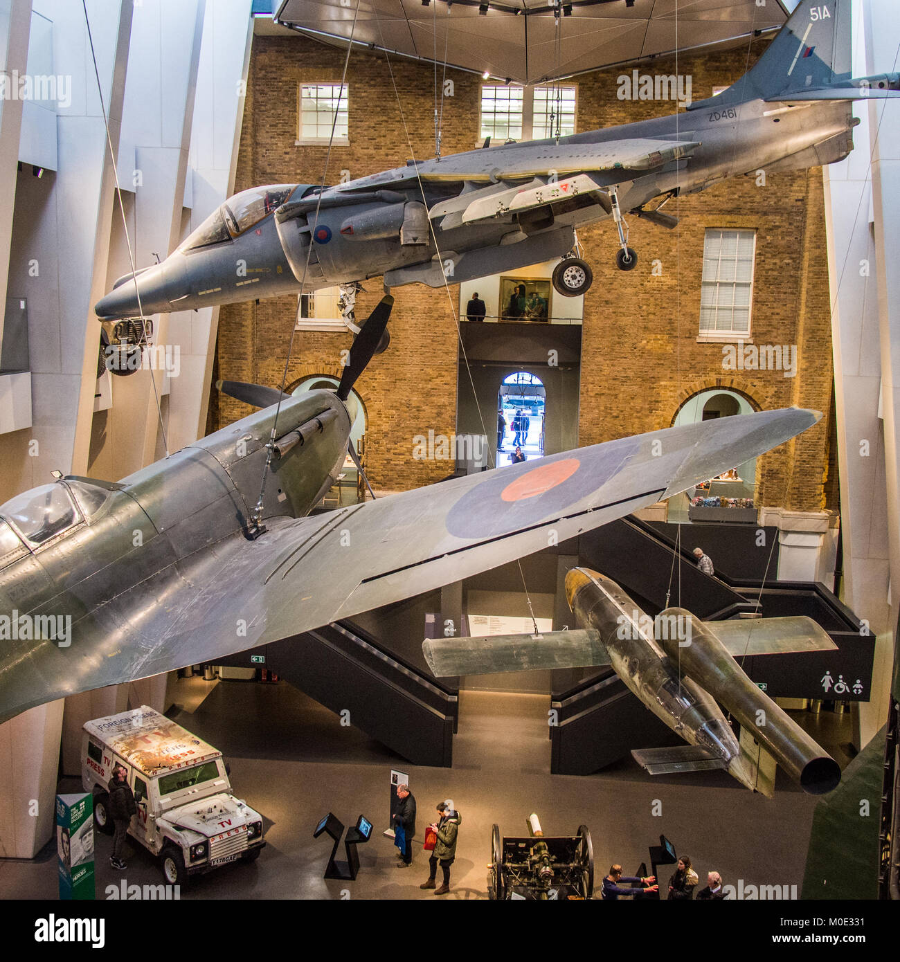 Flugzeuge im Imperial War Museum, London Stockfoto