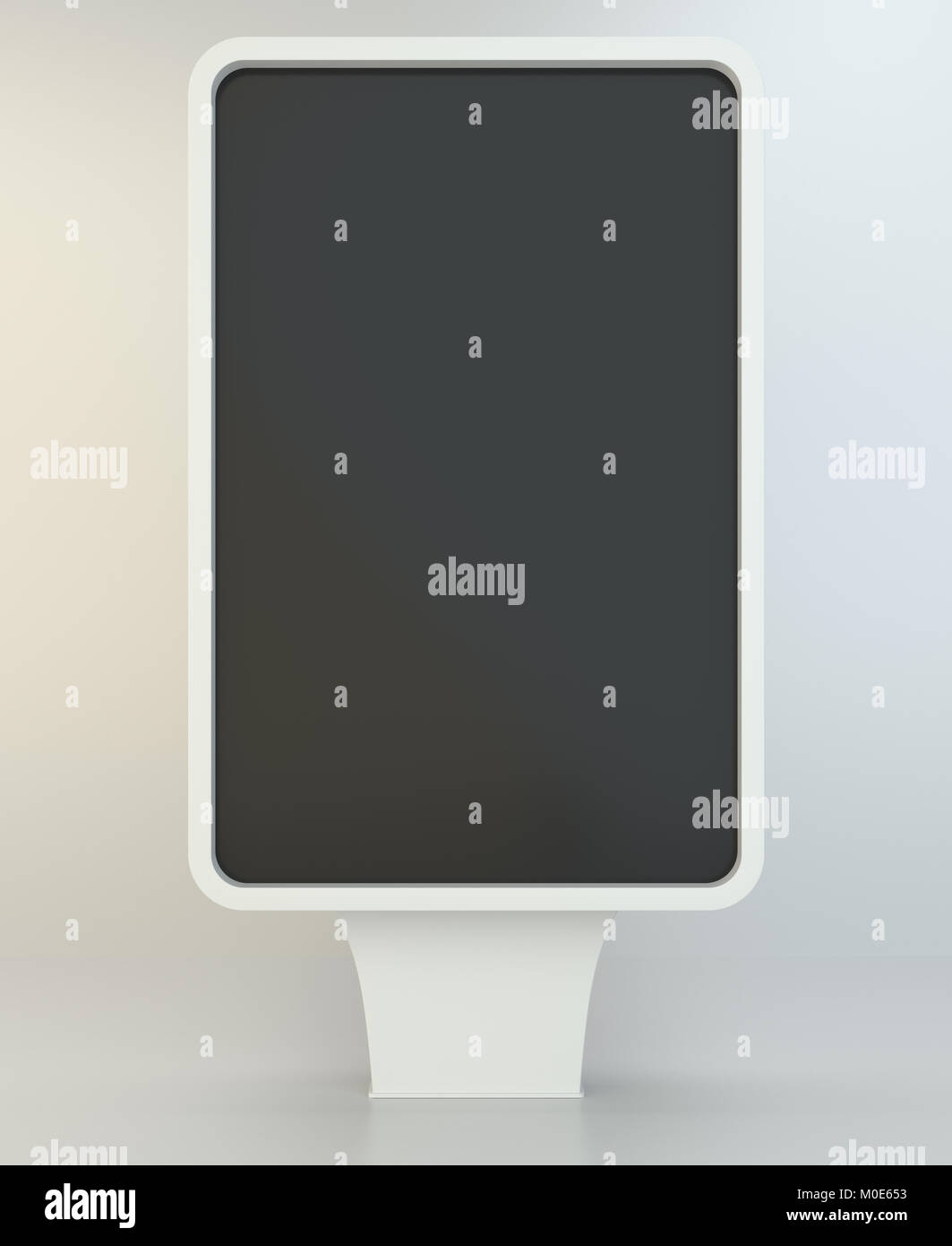 Bildschirm Kiosk. Digital Signage mit leerer Bildschirm stehen. 3D-Darstellung Stockfoto