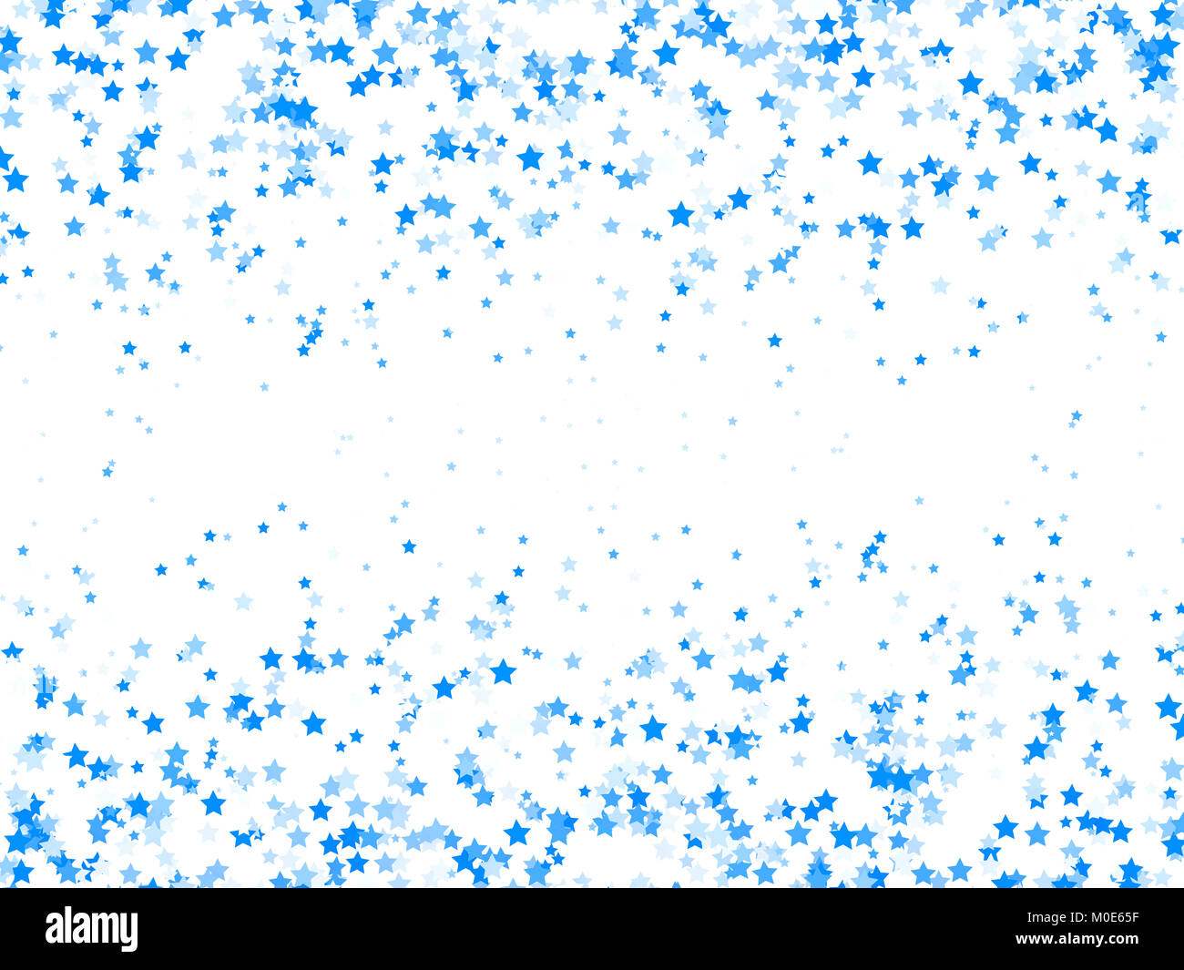 Blaue Sterne auf weißem Hintergrund, ist dies ein gerenderten 3d-Computer generierten Bildes. Auf weiß isoliert. Stockfoto