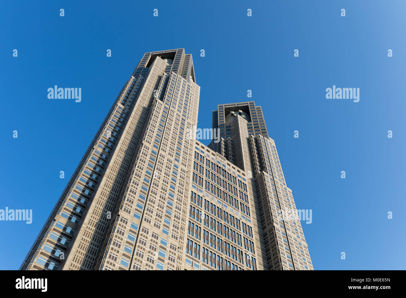 Tokyo Metropolitan Government Building (Kenzo Tange, 1990), Shinjuku, Tokyo, Japan Stockfoto