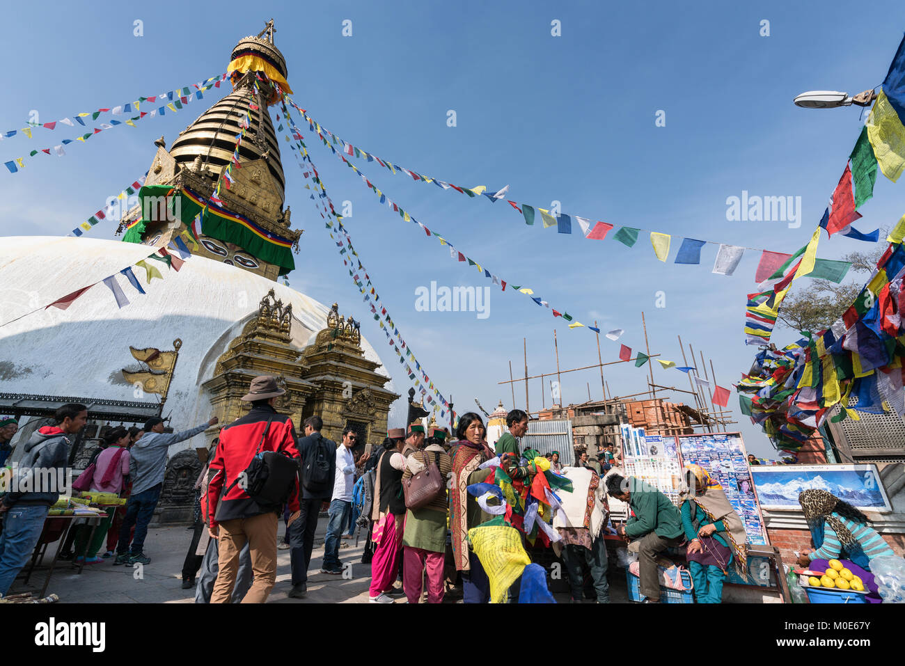In Swayambhunath Stupa in Kathmandu, Nepal Stockfoto