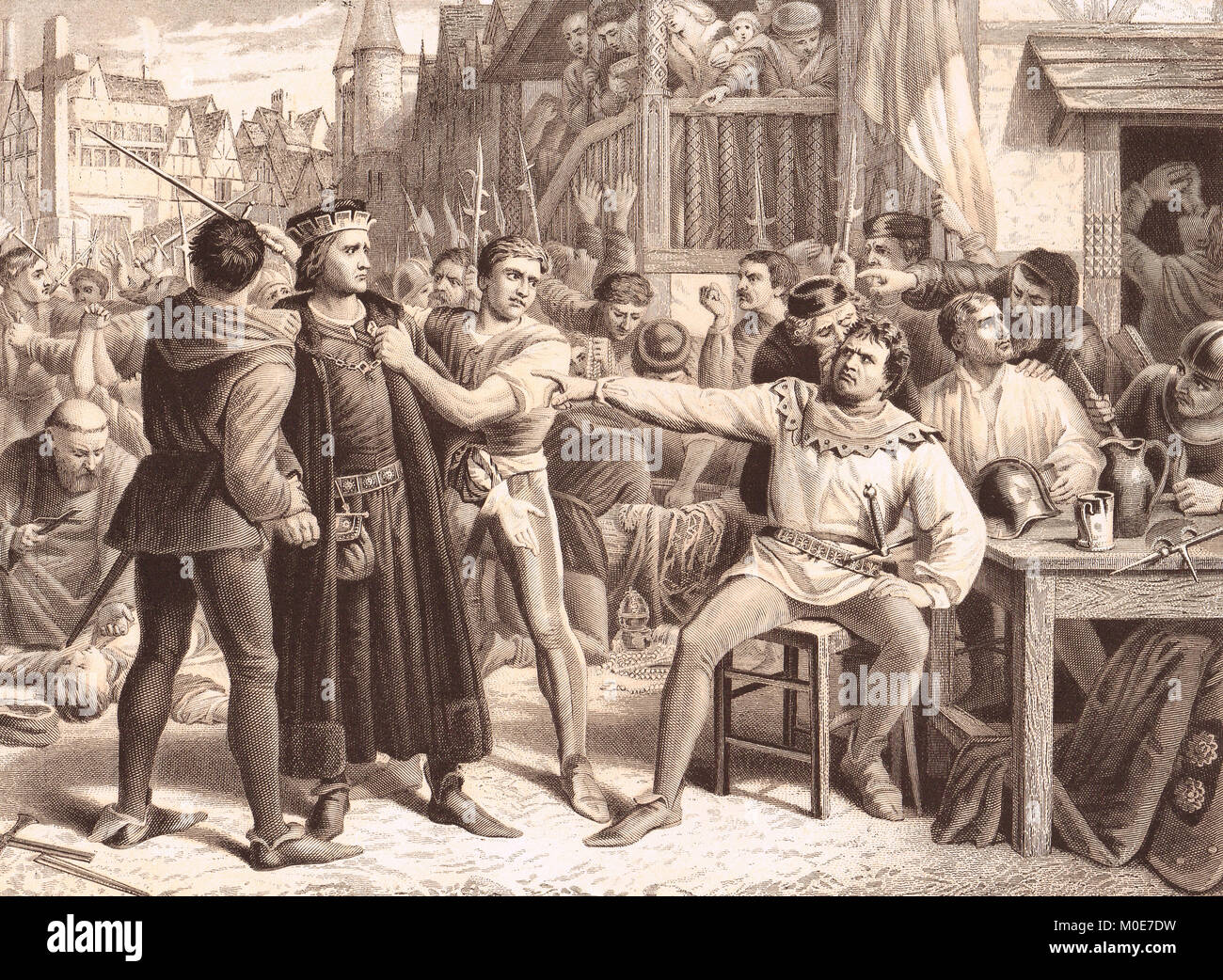 James Fiennes, 1. Baron Saye und Sele, gebracht, bevor Jack Cade, 4. Juli 1450 während der Cade's Rebellion Stockfoto