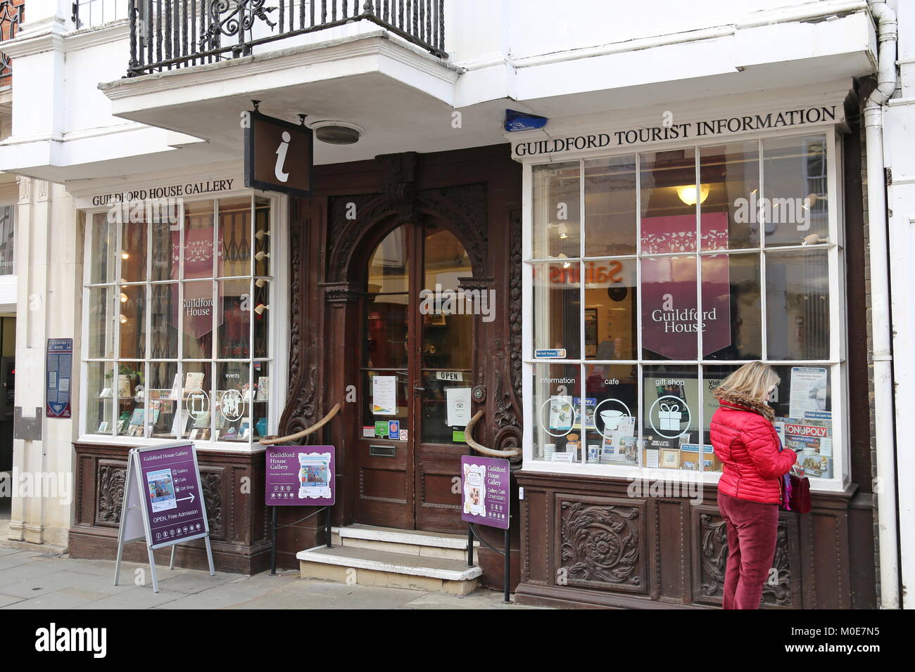 High Street, Guildford, Surrey, England, Großbritannien, USA, UK, Europa Stockfoto