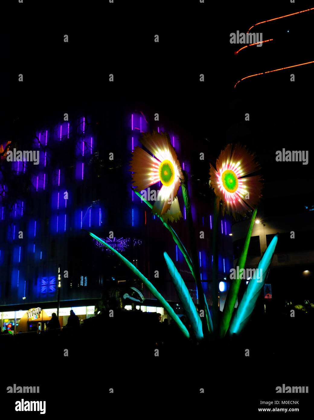London, Großbritannien. 20 Jan, 2018. Nachtleben Installation bei Lumiere London 2018 Credit: Judi Saunders/Alamy leben Nachrichten Stockfoto