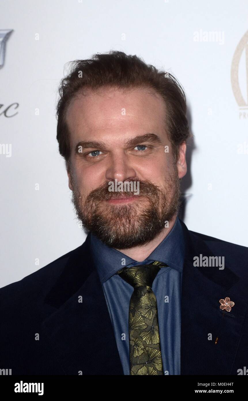 Beverly Hills, CA. 20 Jan, 2018. David Harbour in der Ankunftshalle für 29. jährliche Producers Guild Awards (PGAs), The Beverly Hilton Hotel, Beverly Hills, CA 20. Januar 2018. Credit: Priscilla Grant/Everett Collection/Alamy leben Nachrichten Stockfoto