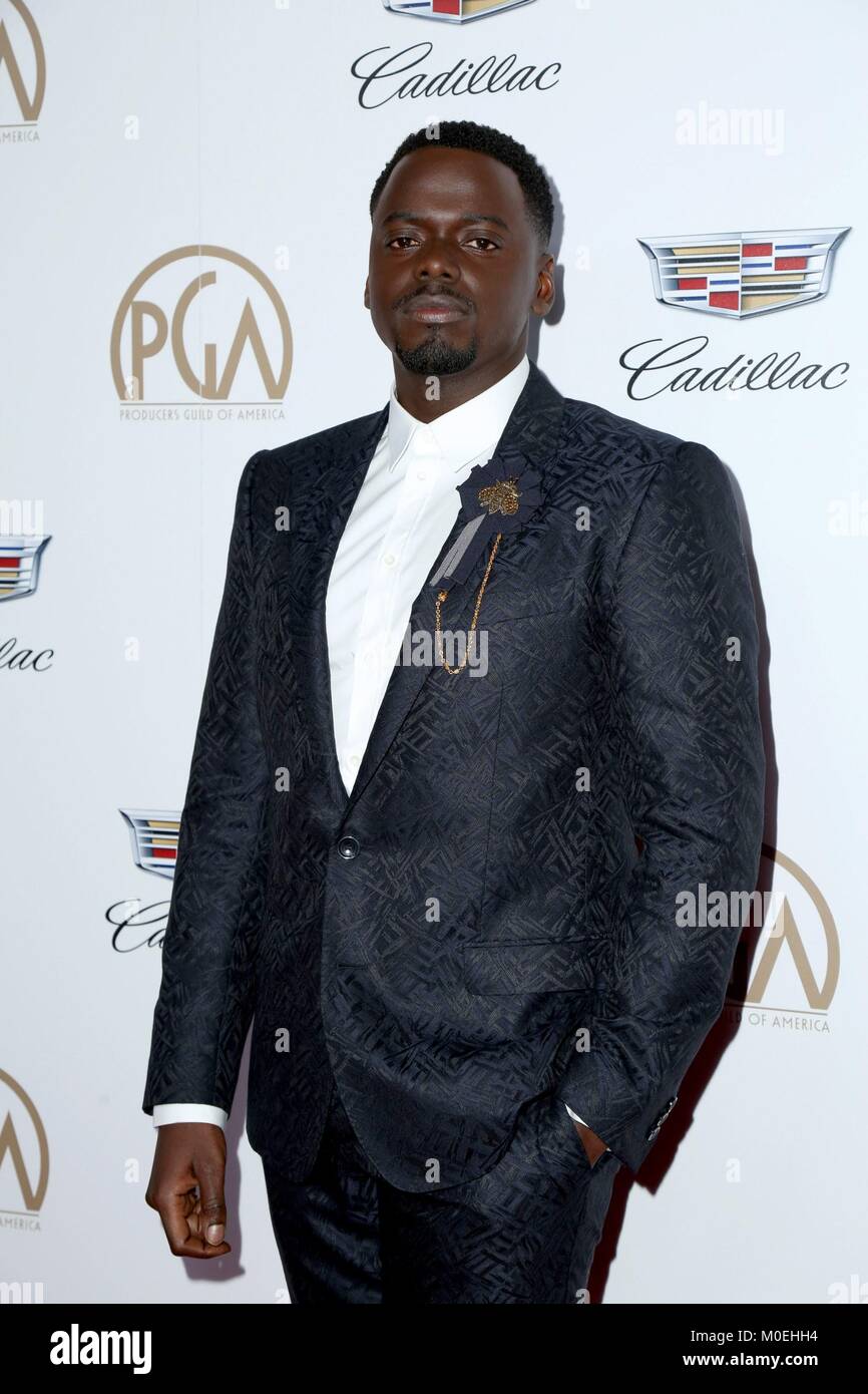 Beverly Hills, CA. 20 Jan, 2018. Daniel Kaluuya bei der Ankunft für 29. jährliche Producers Guild Awards (PGAs), The Beverly Hilton Hotel, Beverly Hills, CA 20. Januar 2018. Credit: Priscilla Grant/Everett Collection/Alamy leben Nachrichten Stockfoto