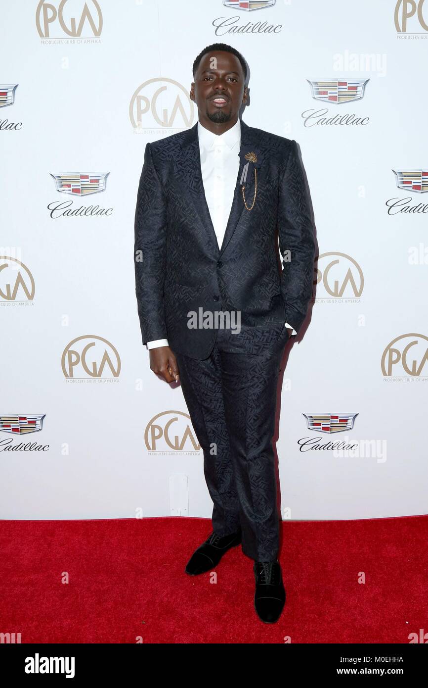 Beverly Hills, CA. 20 Jan, 2018. Daniel Kaluuya bei der Ankunft für 29. jährliche Producers Guild Awards (PGAs), The Beverly Hilton Hotel, Beverly Hills, CA 20. Januar 2018. Credit: Priscilla Grant/Everett Collection/Alamy leben Nachrichten Stockfoto